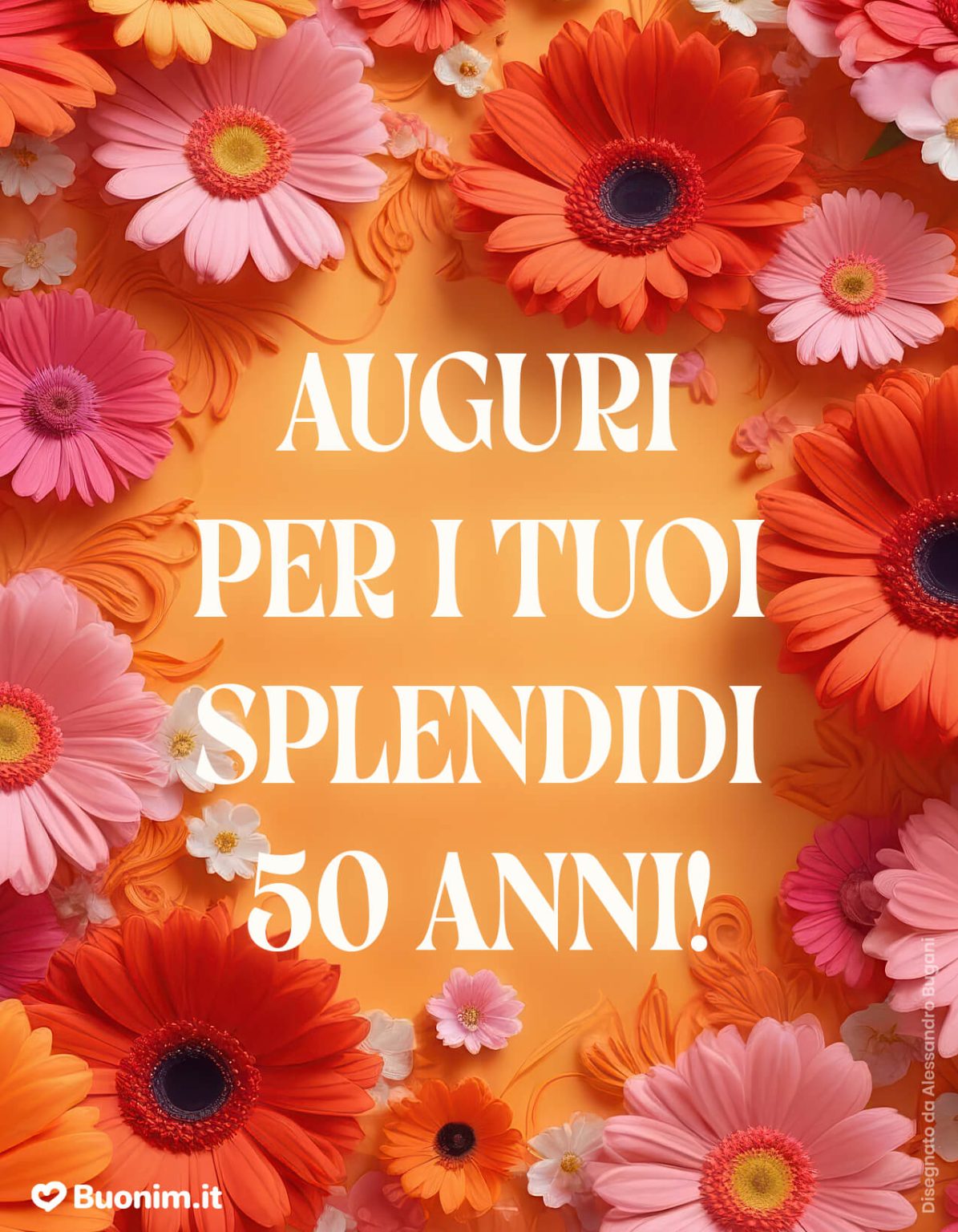 6TN Donna Maglietta 50 Anni del 50 ° Compleanno Realizzata in Lingua