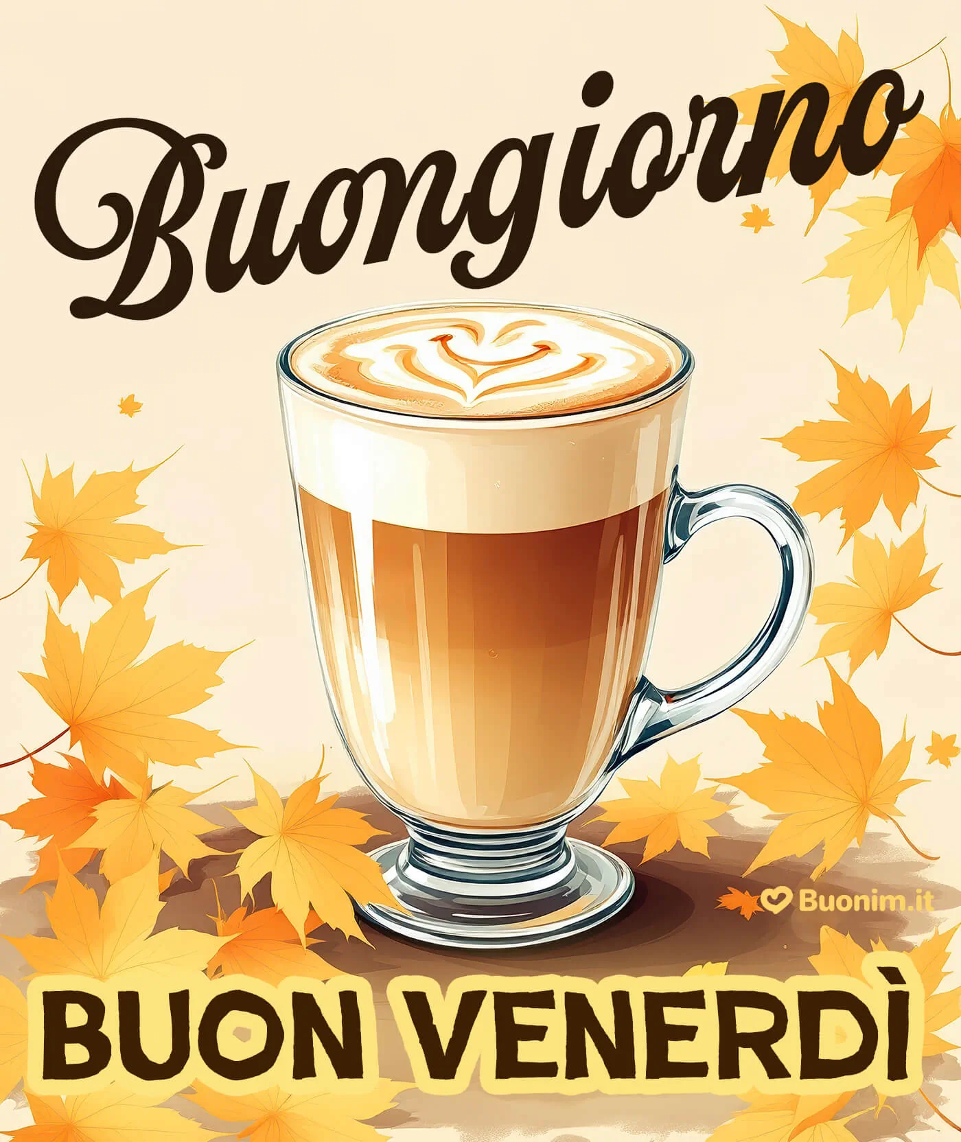 Auguri di cuore per un venerdì autunnale che porta pace e serenità