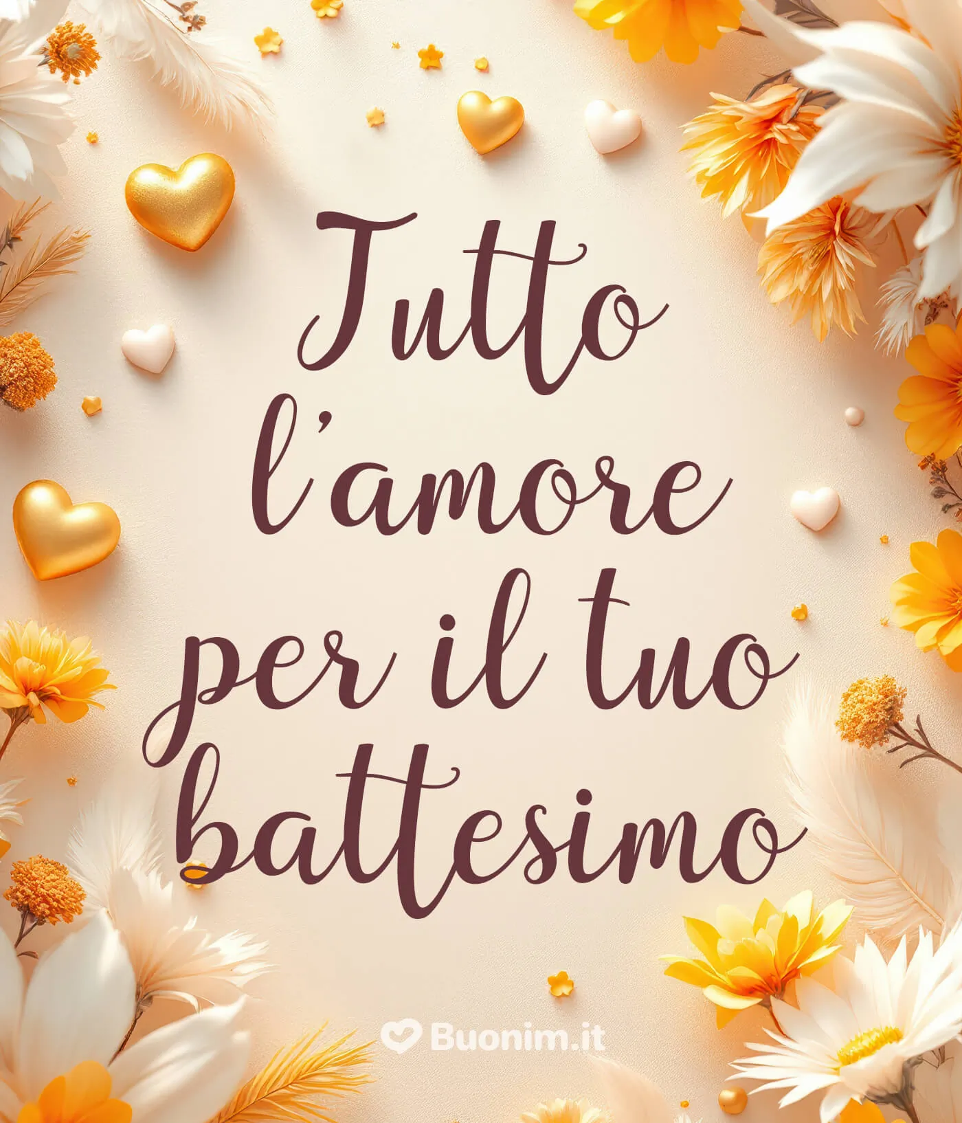 Auguri per il battesimo con affetto sincero e un abbraccio dal cuore