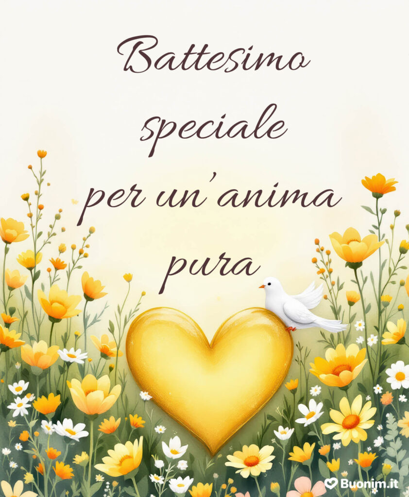Auguri per il battesimo con parole che scaldano il cuore