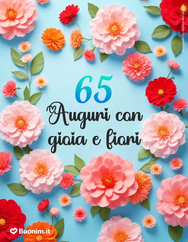 Auguri splendidi per i 65 anni