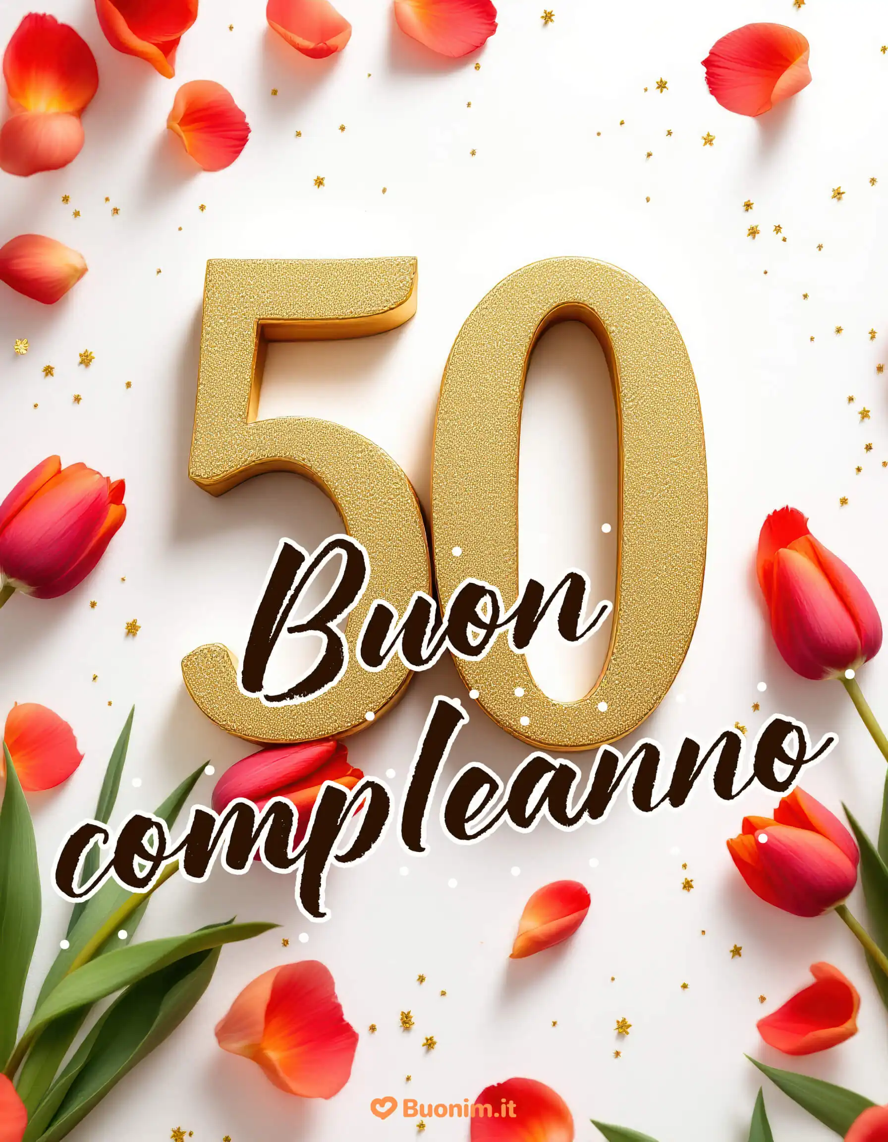 Buon compleanno 50 anni con immagini piene di amore e amicizia sincera