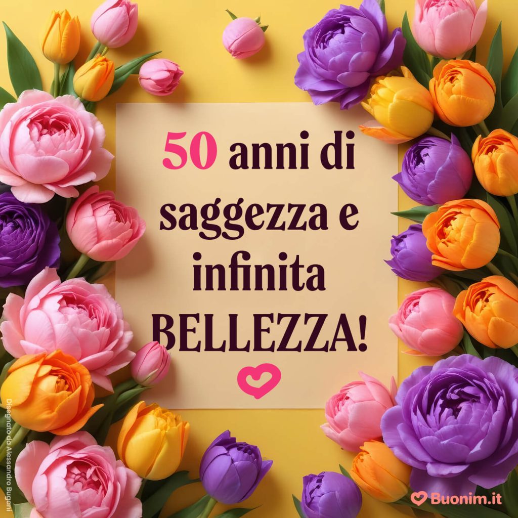 Biglietto Di Auguri Di Compleanno BSB – 50° Compleanno, Con Busta, Scritta In Tedesco, Carta FSC