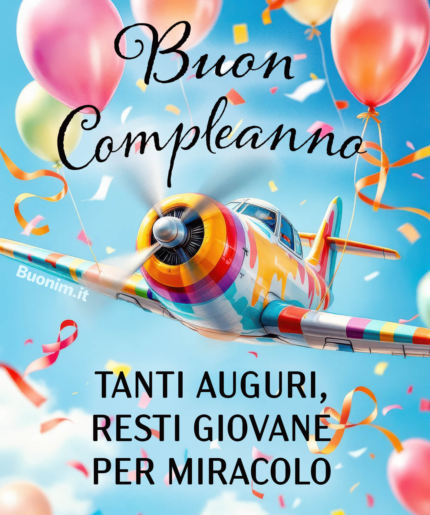 Tra colori festosi e voglia di ridere, questa immagine di buon compleanno è perfetta per fare auguri affettuosi e regalare una giornata piena di gioia, buonumore e leggerezza.