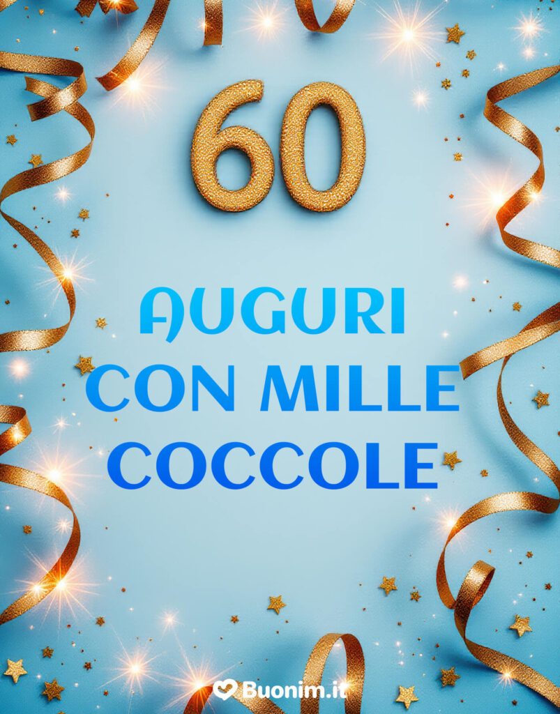Buon compleanno per i 60 anni di un uomo con un pizzico di divertimento e tenerezza