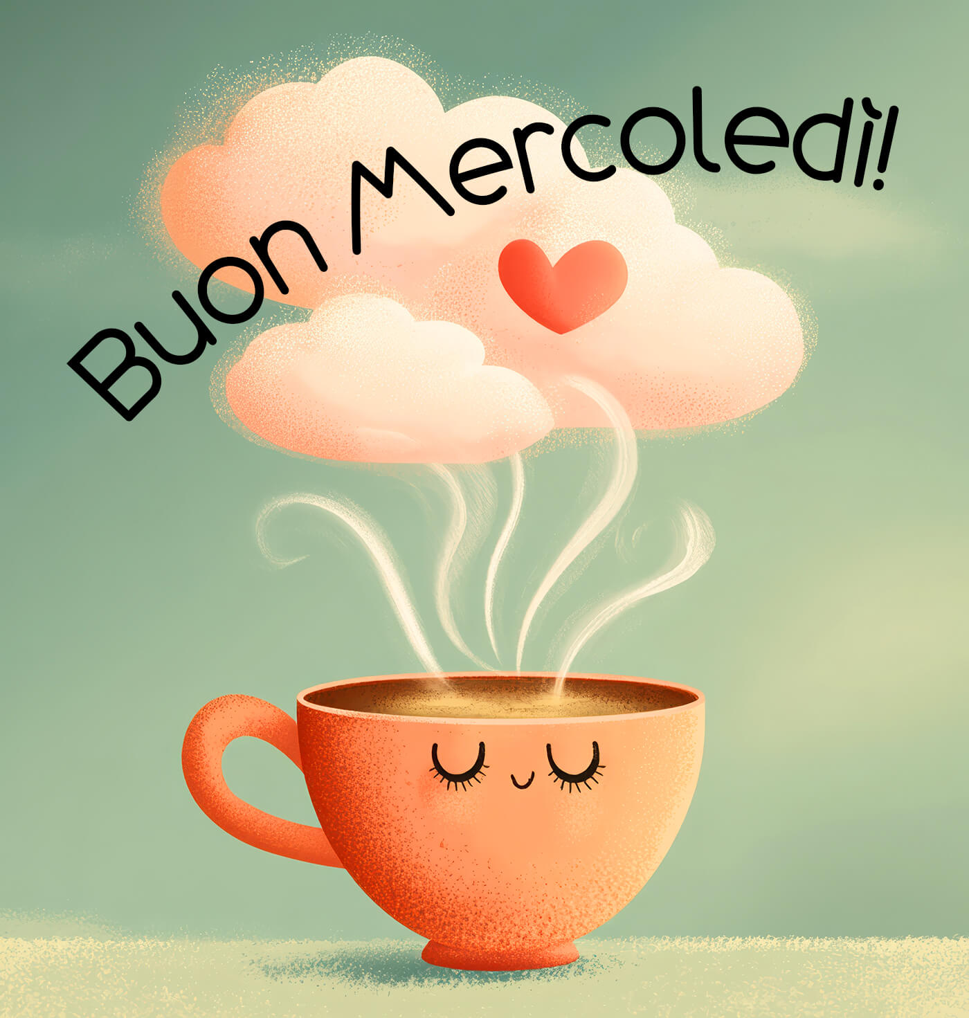 Buon mercoledì dolce con caffè e cuore Che il profumo del caffè ti scaldi l’anima e metta pace nei pensieri. Ti auguro un mercoledì sereno, da condividere con chi merita un abbraccio.