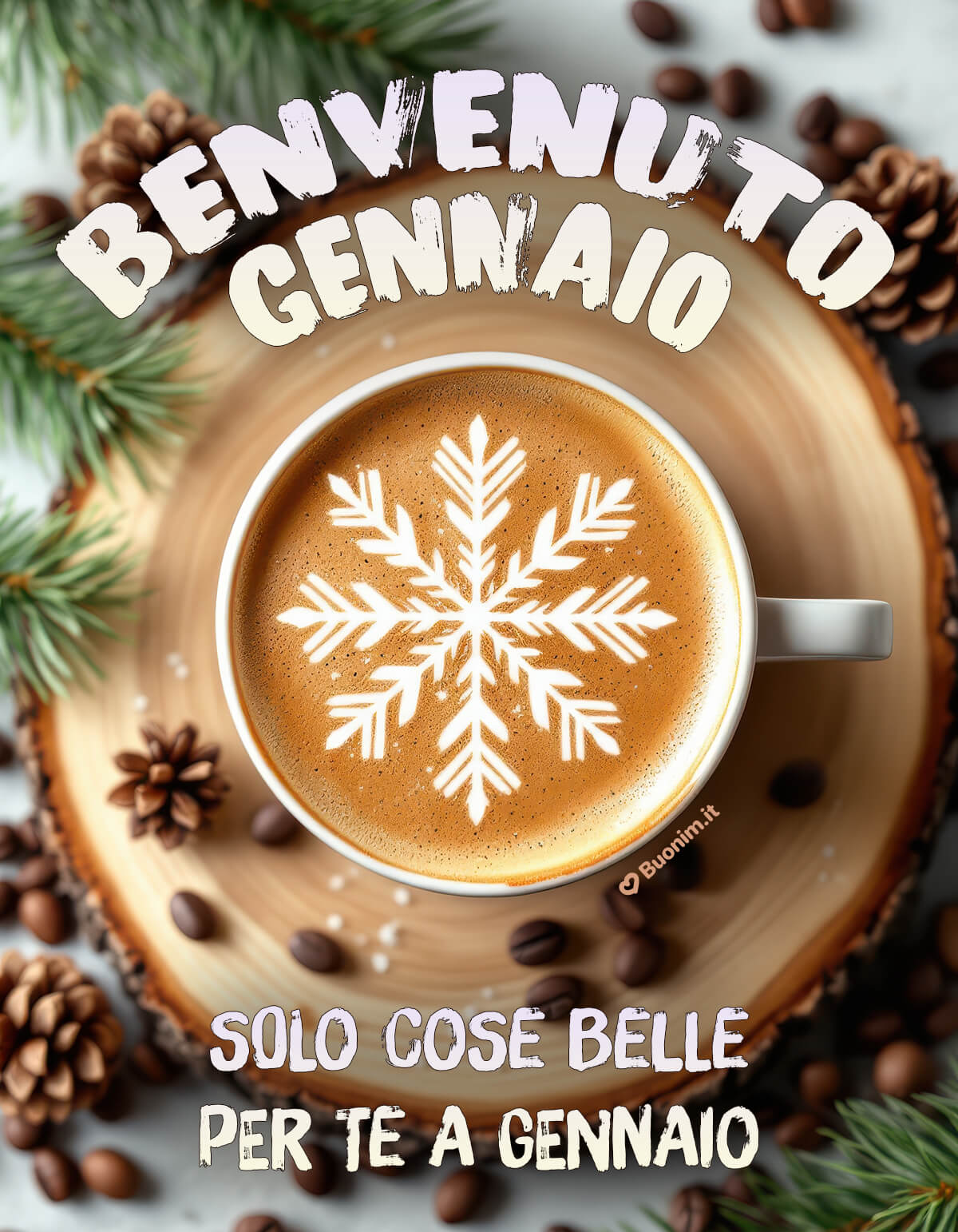 Buon mese di gennaio tra neve e aroma Quando la neve disegna silenzio, un caffè al centro della giornata porta serenità. Buon mese di gennaio a te, solo cose belle da tenere nel cuore e da condividere.