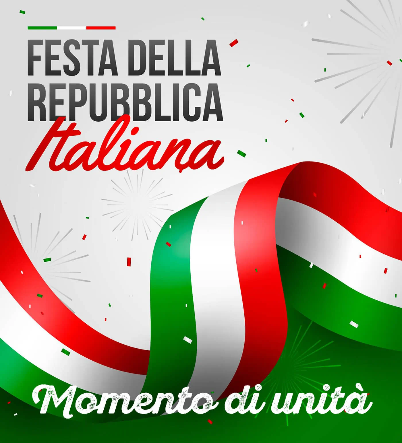 Buona Festa della Repubblica italiana con parole gentili e immagini eleganti