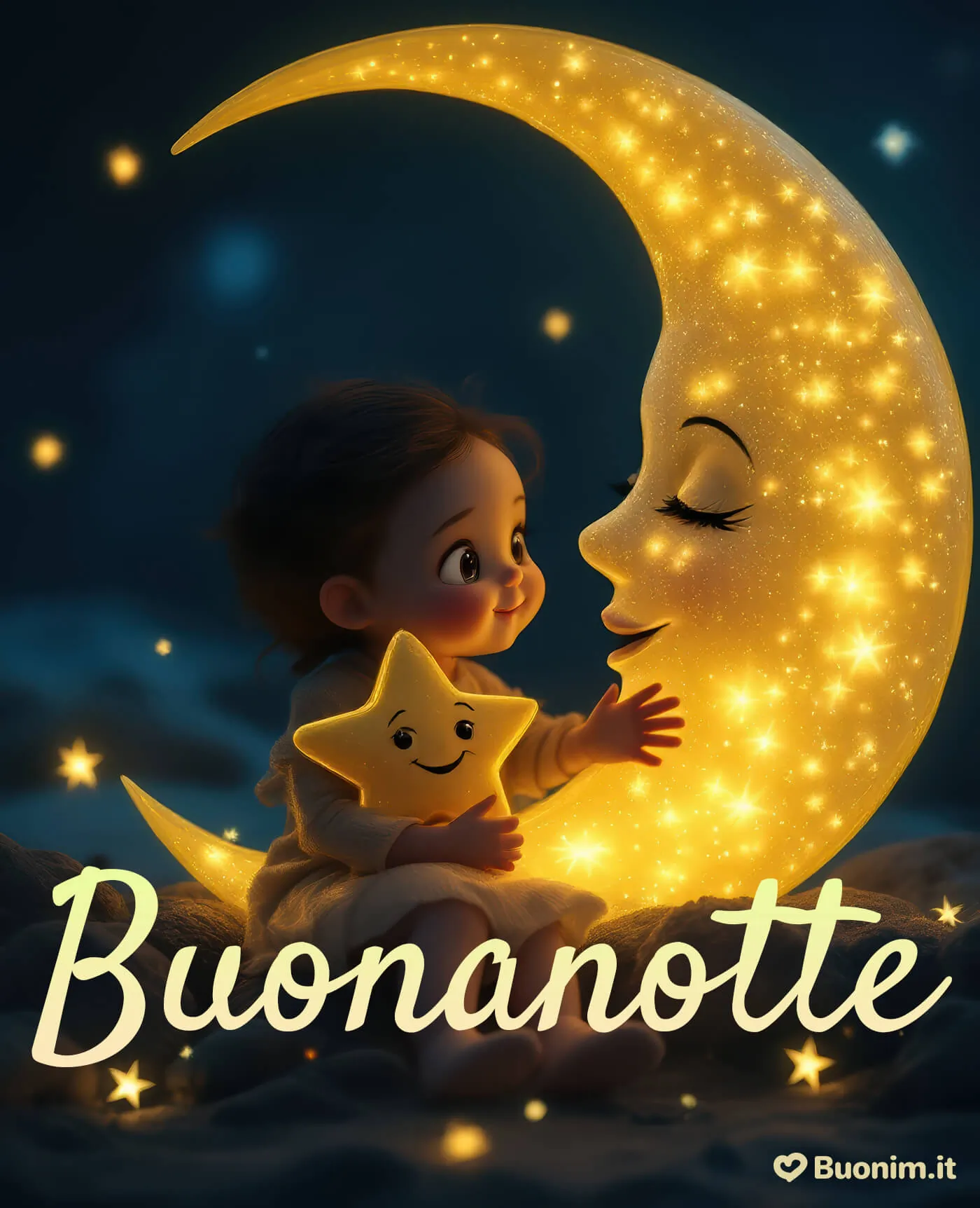 Buona notte con un abbraccio e un pensiero speciale per te