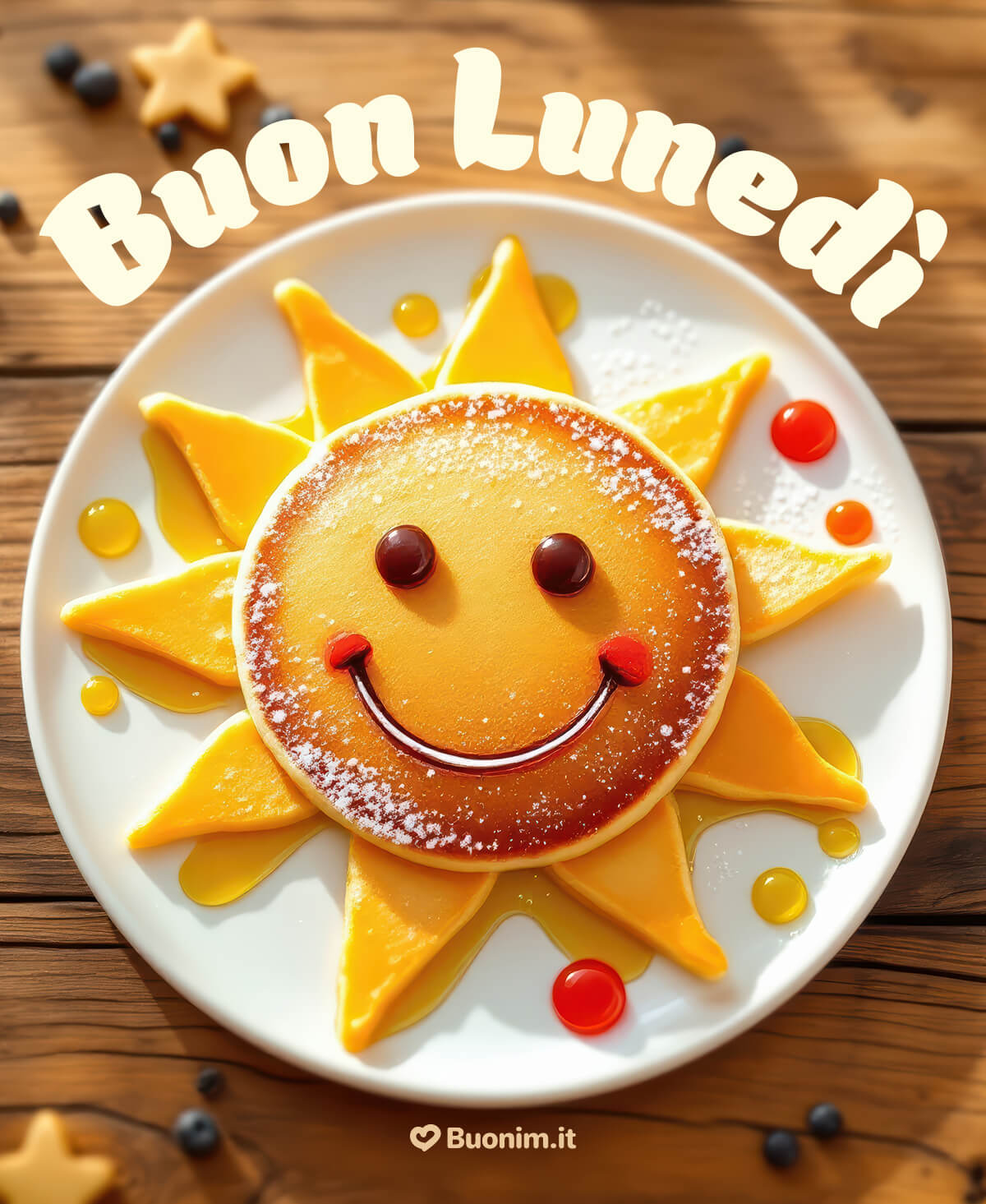 Che bel raggio di buonumore sul tavolo per cominciare il lunedì con dolcezza. Se ti va, usa questa immagine di inizio settimana tra le più originali per dire buon lunedì e buona settimana.