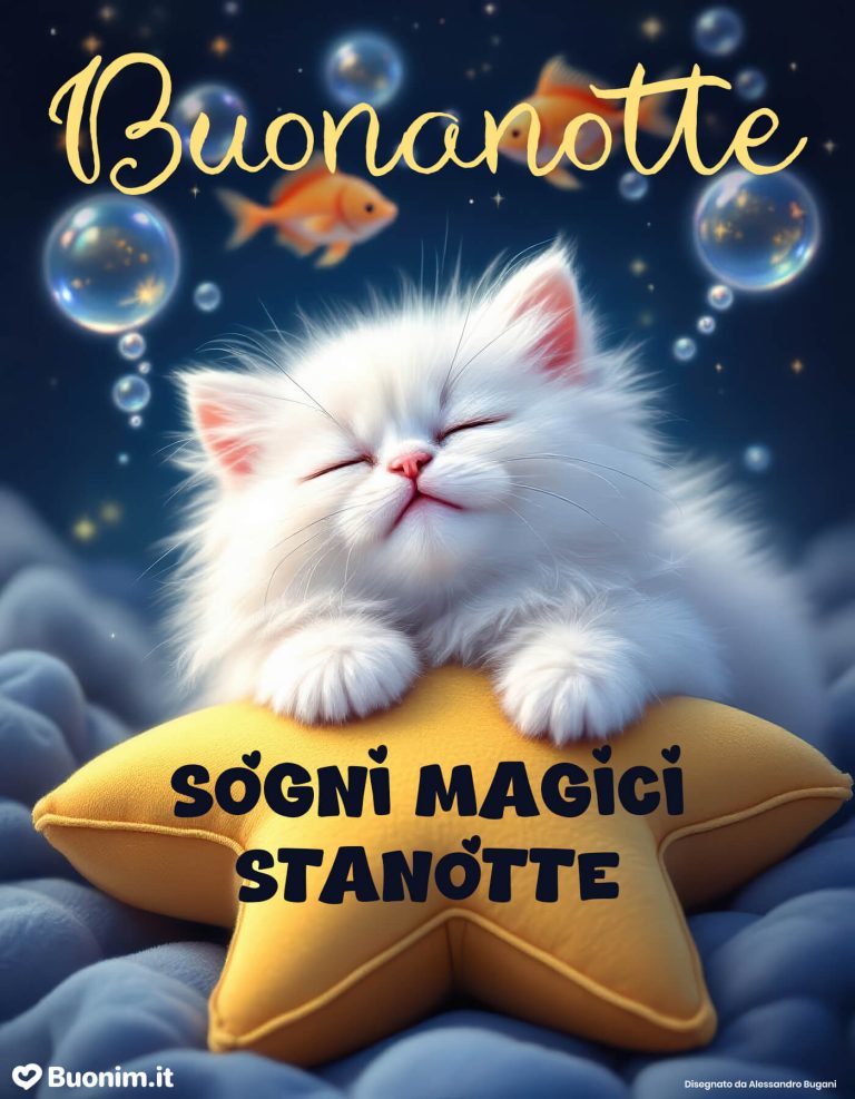 Immagini di Buonanotte con Gatti e Gattini Divertenti e Dolcissimi per ...