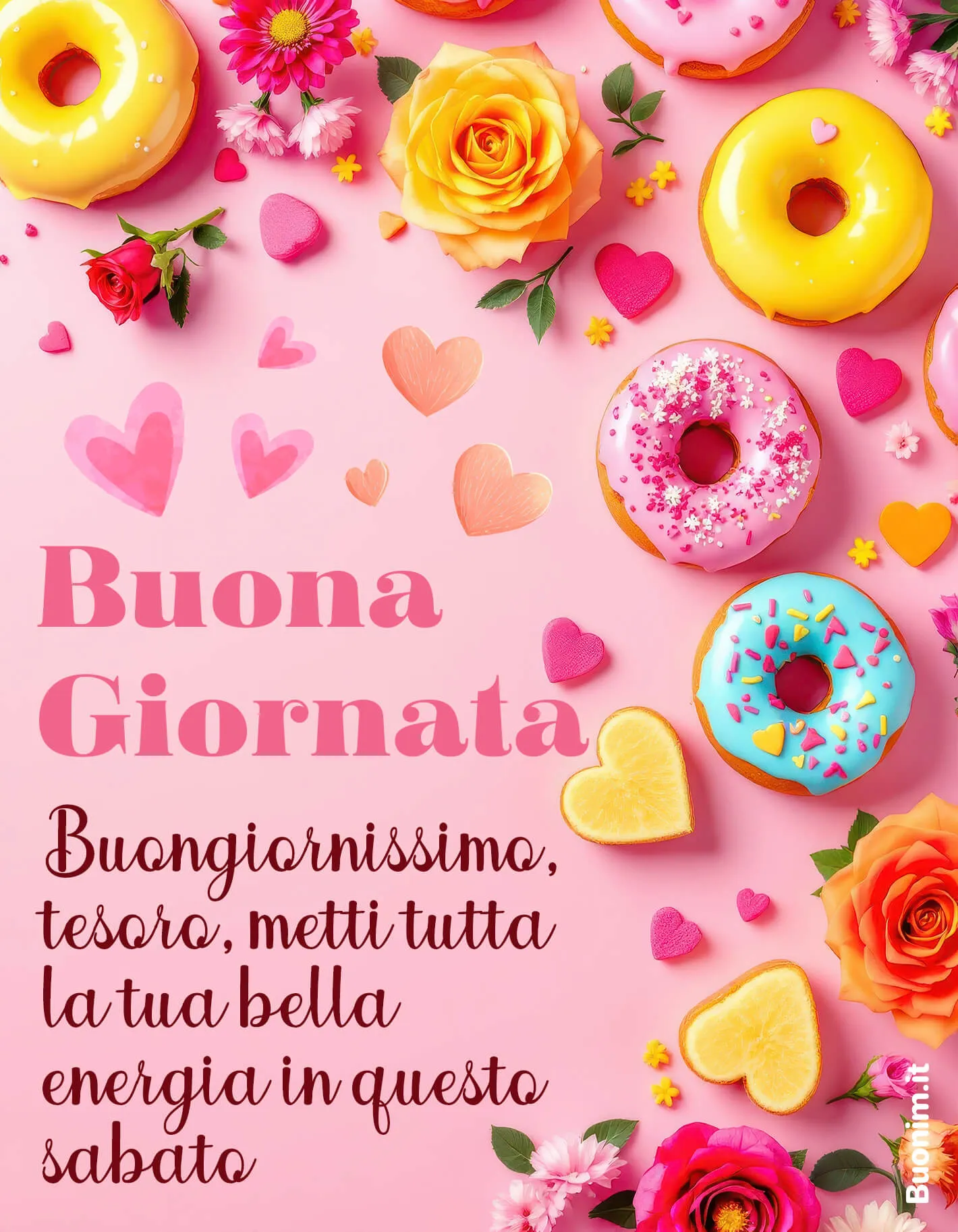 Oggi meriti leggerezza e cose belle, come un sorriso appena sveglio. Ti auguro un sabato pieno di energia buona e momenti felici, perfetto da mandare a chi vuoi bene.