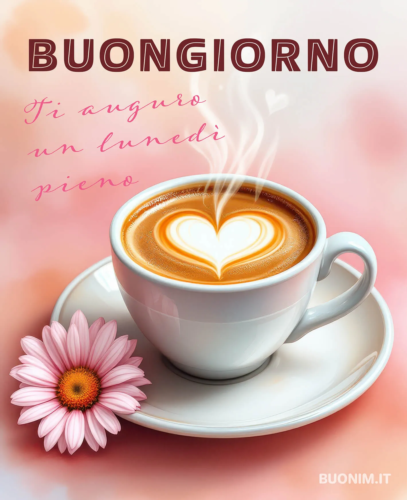 Quel cuore nella tazza scalda il risveglio con tutta la tenerezza che meriti. Vita mia, ti auguro buon lunedì e un felice inizio settimanale, ricco d’amore, pace, complicità insieme.