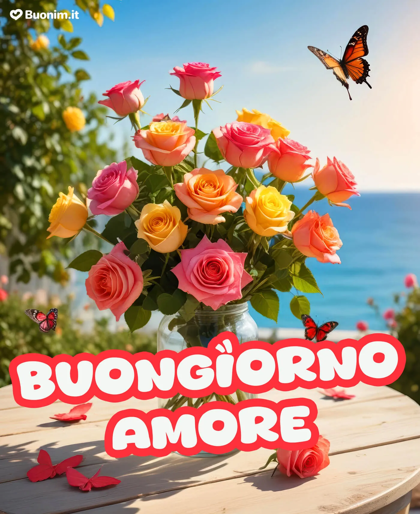 Ti amo e te lo dico con un buongiorno pieno d’amore Buongiorno al mio amore passionale, oggi ti mando un pensiero pieno di calore