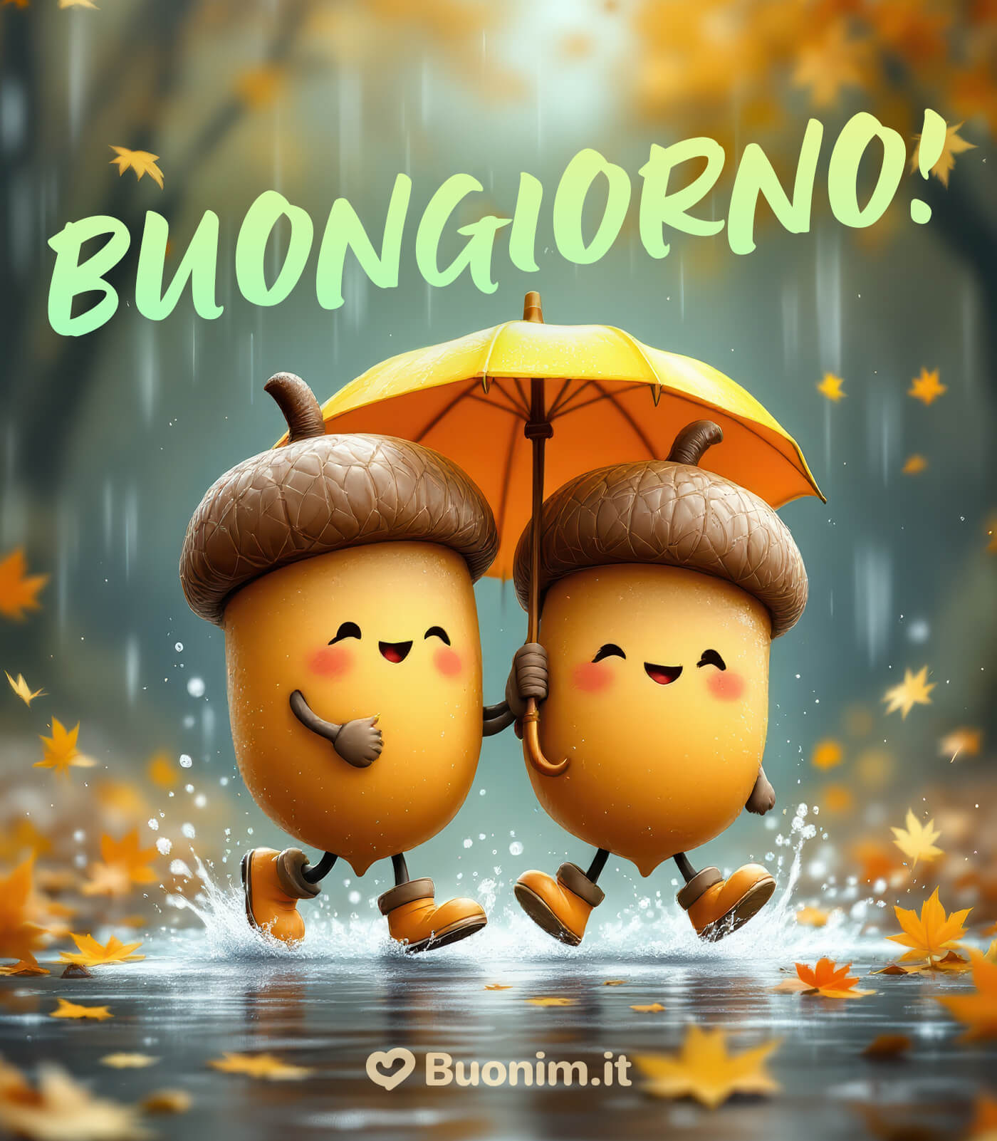 Un buongiorno spiritoso con la pioggia che rallegra l’anima Buongiorno con la pioggia e tanta serenità per te