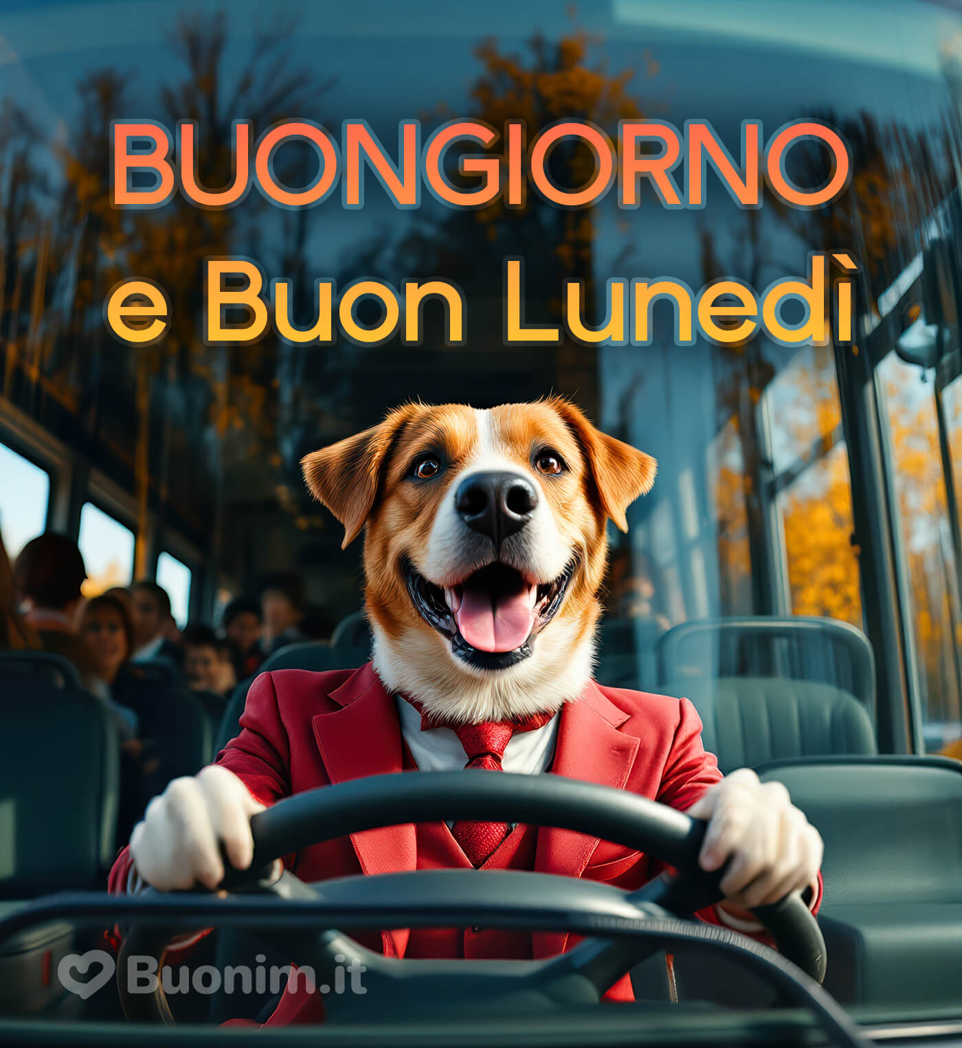Immagini divertenti di buongiorno e buon lunedì autunnale Buongiorno e buon lunedì autunnale con tanta energia positiva