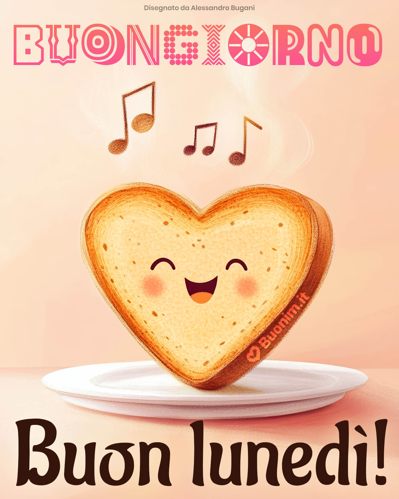Buongiorno musicale con cuore di pane felice Dolce come una canzone del mattino, ti mando un abbraccio e tanta positività. Che il tuo lunedì scorra liscio, con piccoli successi e buonumore.