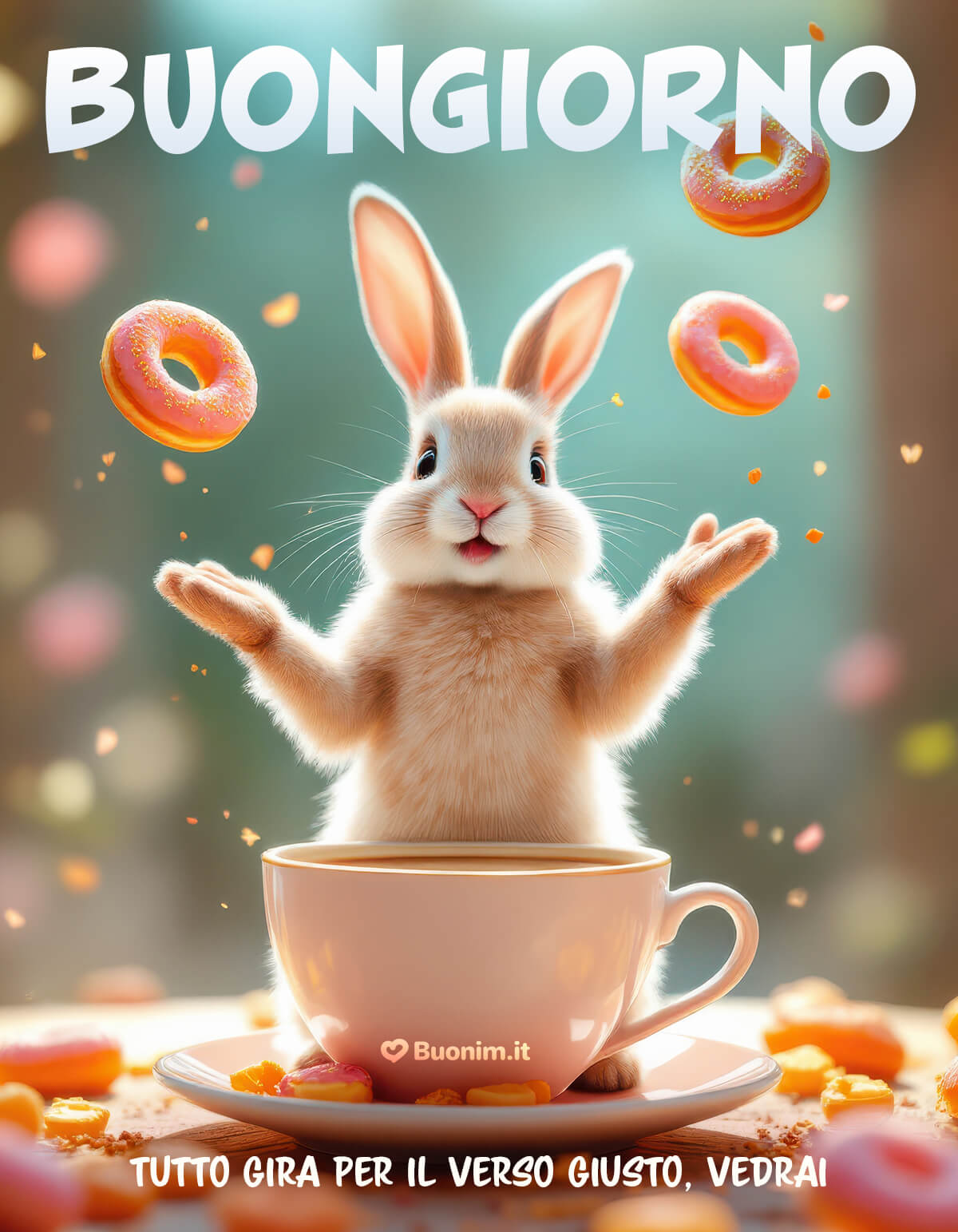 Quando tutto sembra confuso, un pensiero dolce rimette ordine. Tra zuccherini e calore, questa cartolina tra le più belle si manda su WhatsApp e fa bene al cuore.