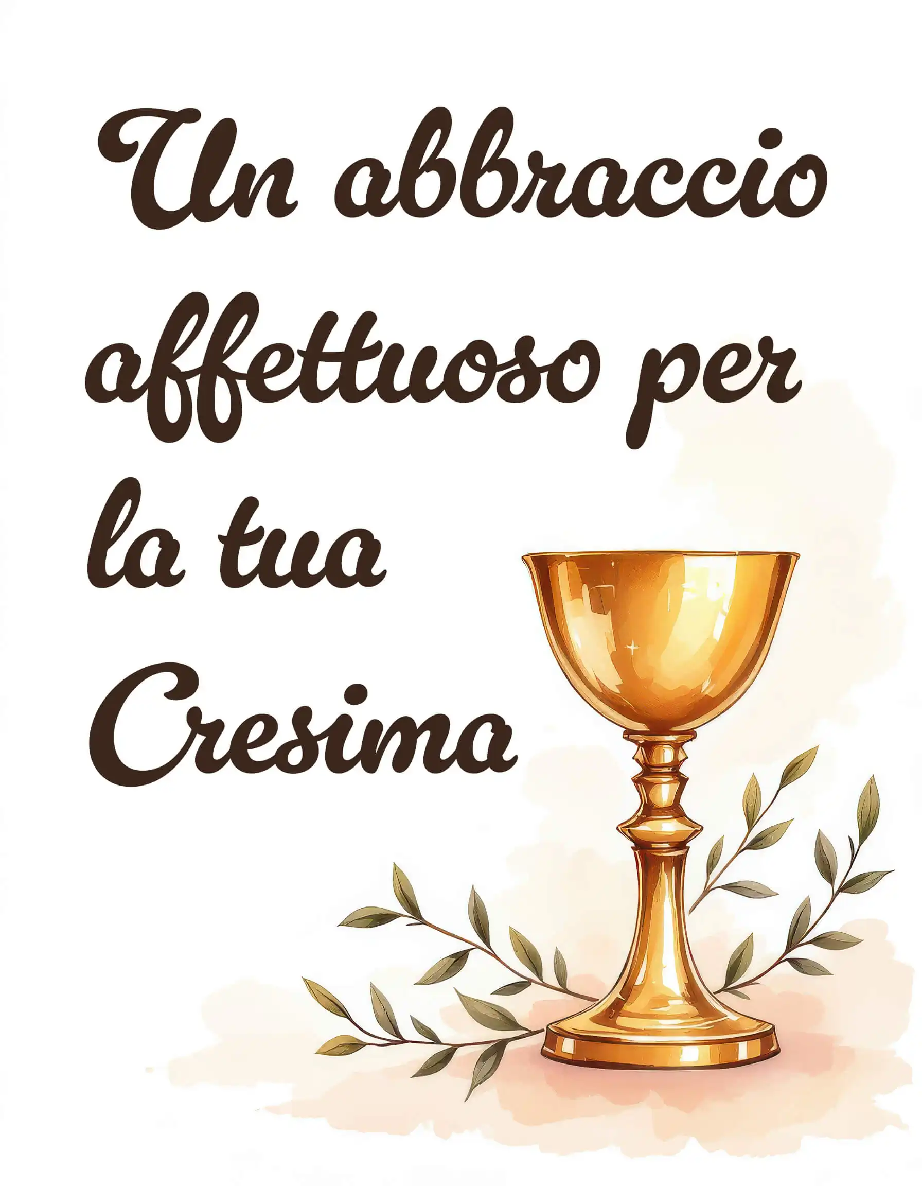 Calore e tenerezza accompagnano questo passo importante, tra ramoscelli d’ulivo e riflessi dorati. Condividi immagini di Cresima e i tuoi biglietti con frasi di auguri dolci e affettuosi per una giornata indimenticabile.