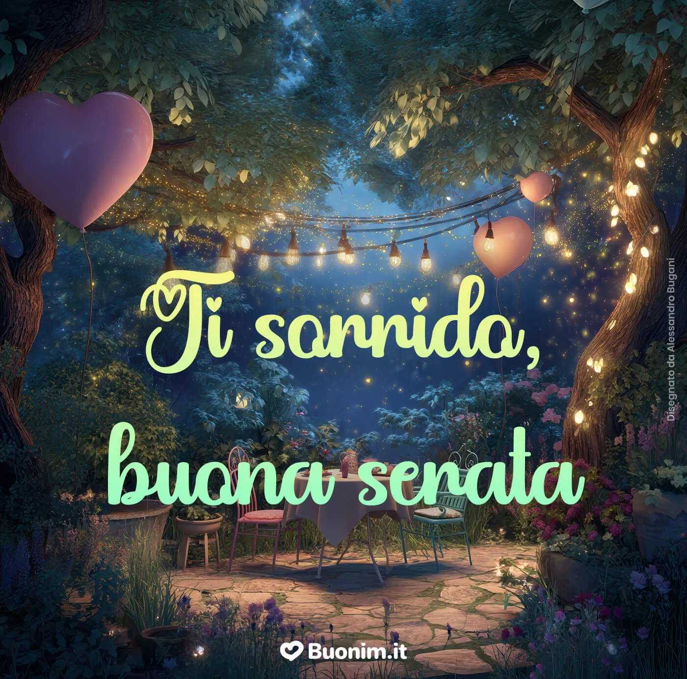 Cartoline di buona serata per augurare un momento sereno a chi ti sta nel cuore