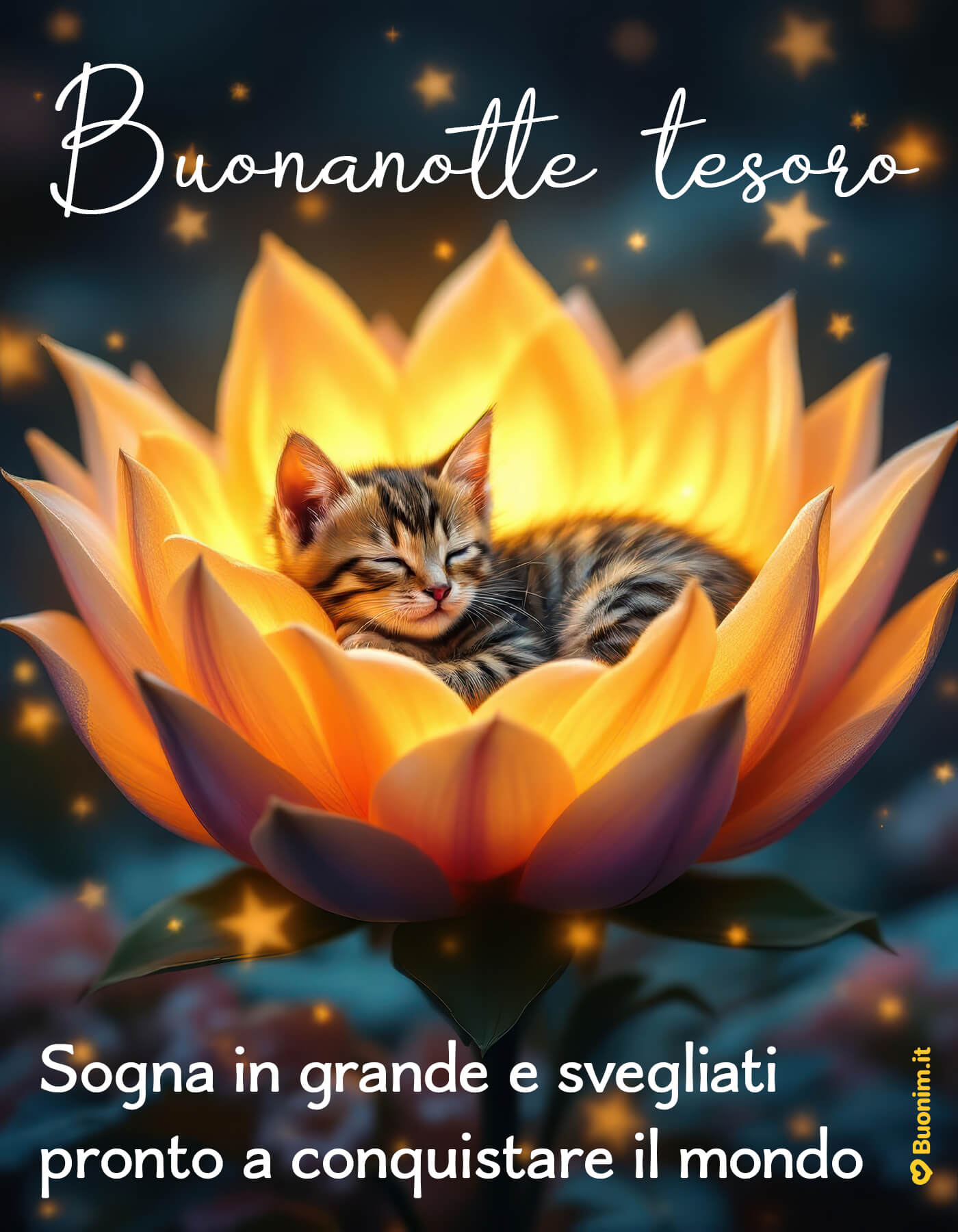 Buonanotte ironica con gatti per chi ama sorridere anche prima di dormire Cartoline di buonanotte con gatti per un saluto affettuoso prima di dormire