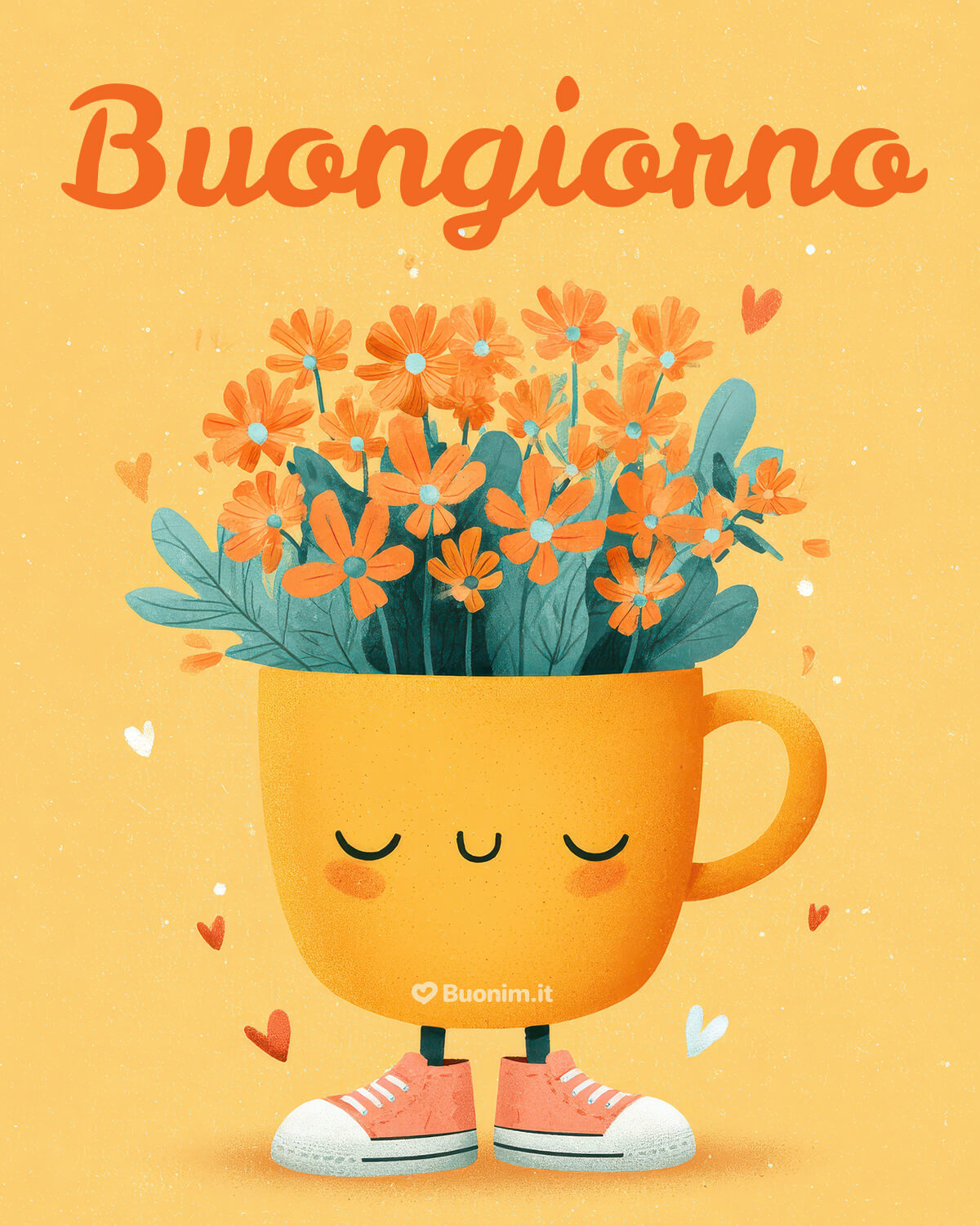 Cartoline nuovissime e divertenti per un buongiorno fiorito Colore, fiorellini e un sorriso tenero che cammina accanto a te. Tra le cartoline nuovissime e divertenti di buongiorno, questa porta allegria, coccole e tanta voglia di volersi bene.
