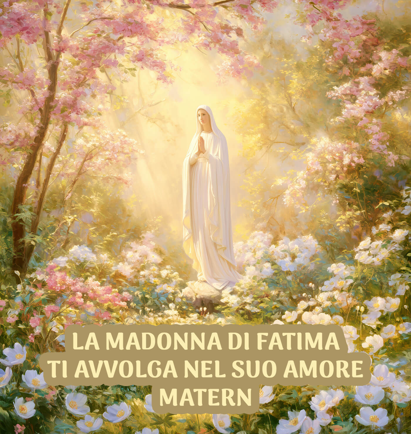 Che la tenerezza della Madonna di Fatima ti accompagni sempre Che la tenerezza della Madonna di Fatima ti accompagni sempre
