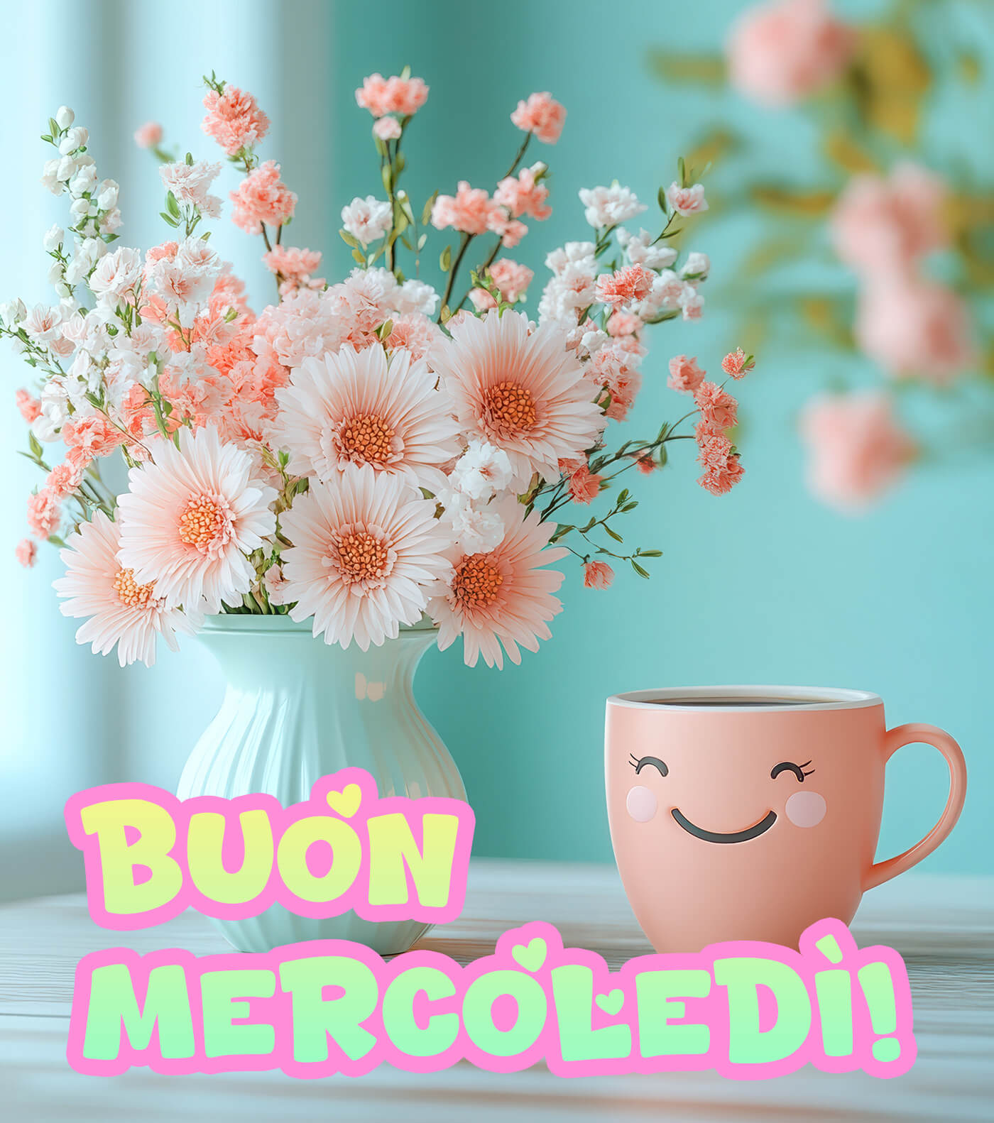 Coccole di fiori per un mercoledì sereno Tra tenerezza e calma, ti mando un pensiero gentile per oggi. Buon mercoledì a te, con dolcezza e pace nel cuore, perfetto da condividere su WhatsApp.