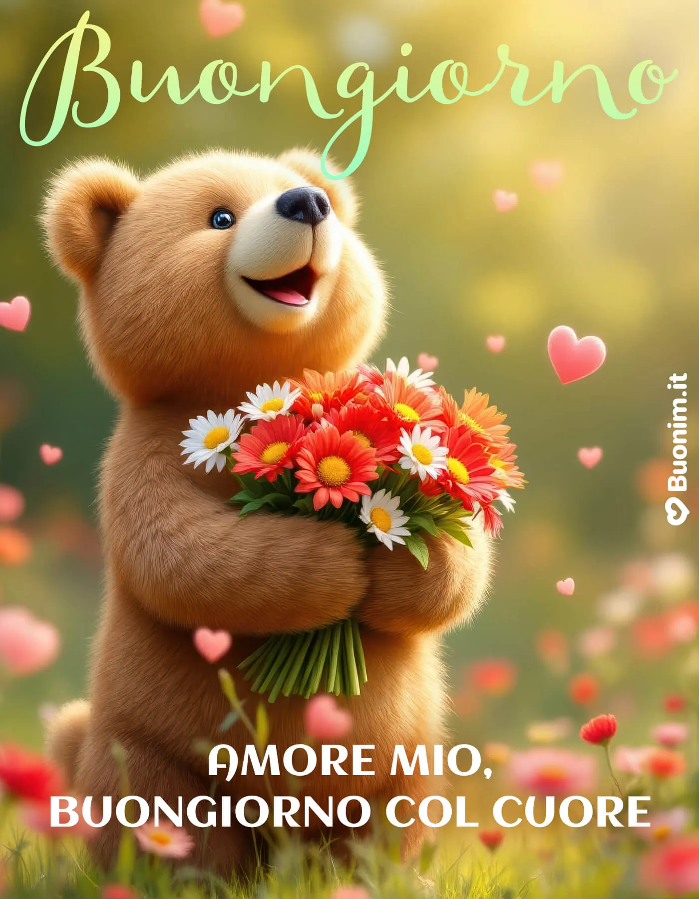 Buongiorno al mio amore passionale con un pensiero d’amore Con un dolce risveglio buongiorno amore, regali emozioni vere