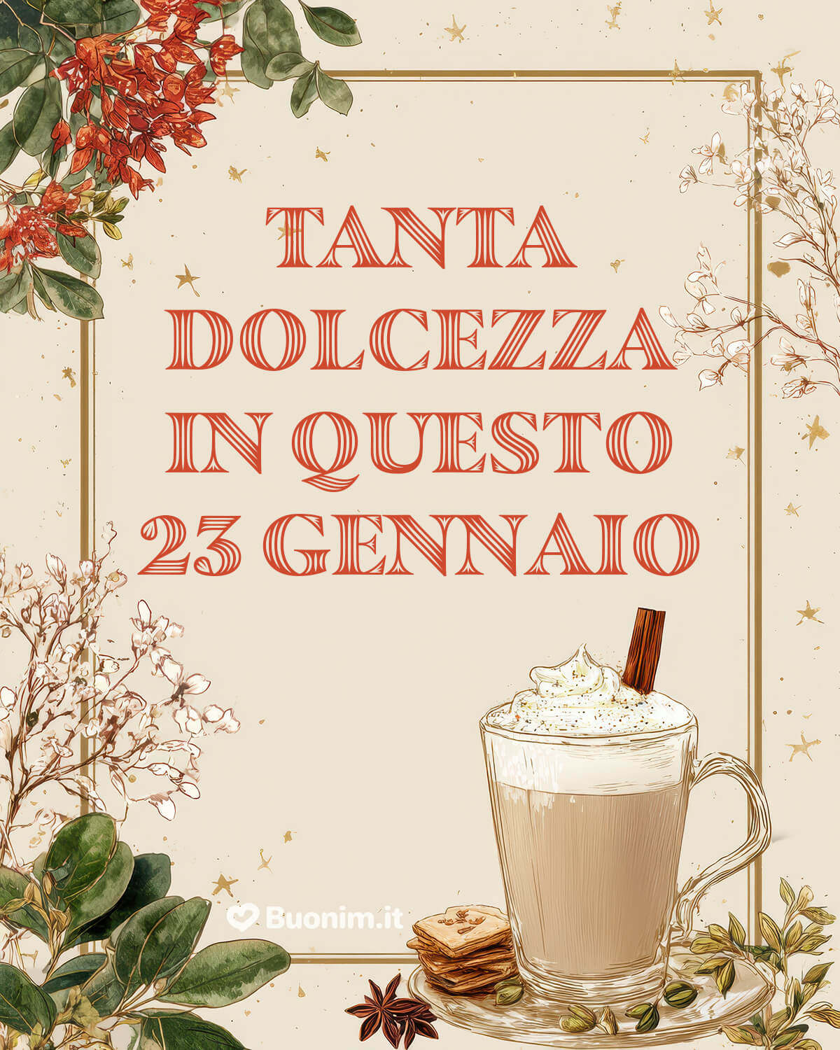 Cornice elegante e dolcezza calda nel 23 gennaio Cornice elegante e dolcezza calda nel 23 gennaio