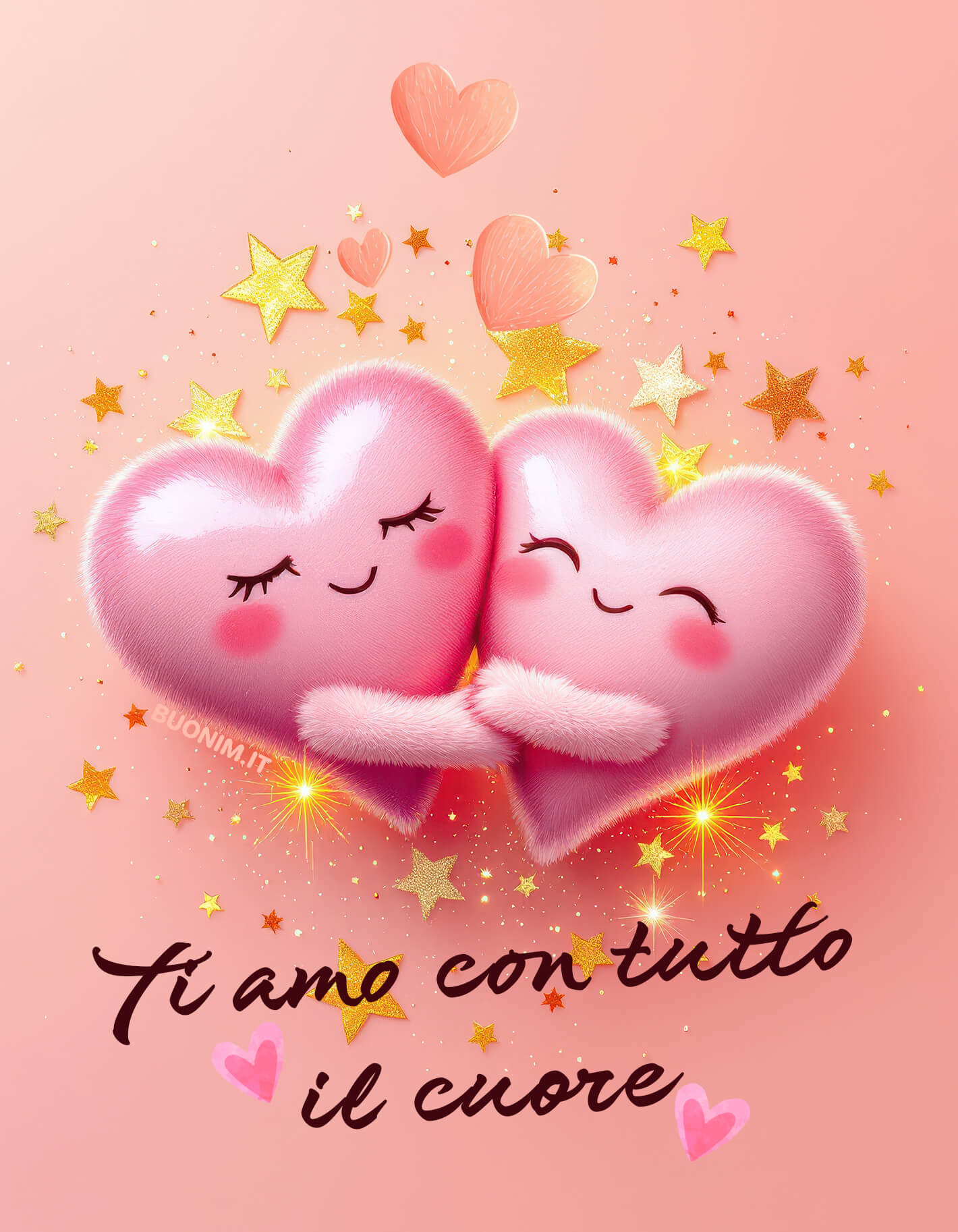 Per il 14 febbraio scegli un’immagine di San Valentino con cuori e frasi d’amore. Questo abbraccio tenerissimo è perfetto per dire ti amo con tutto il cuore.