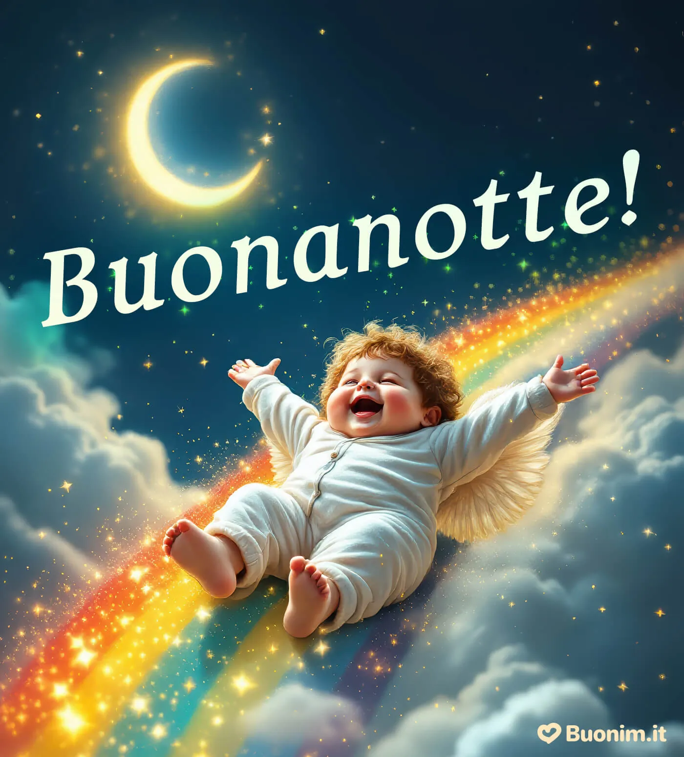 Dolce immagine per dire ‘angelo mio’ e riempire il cuore d’affetto