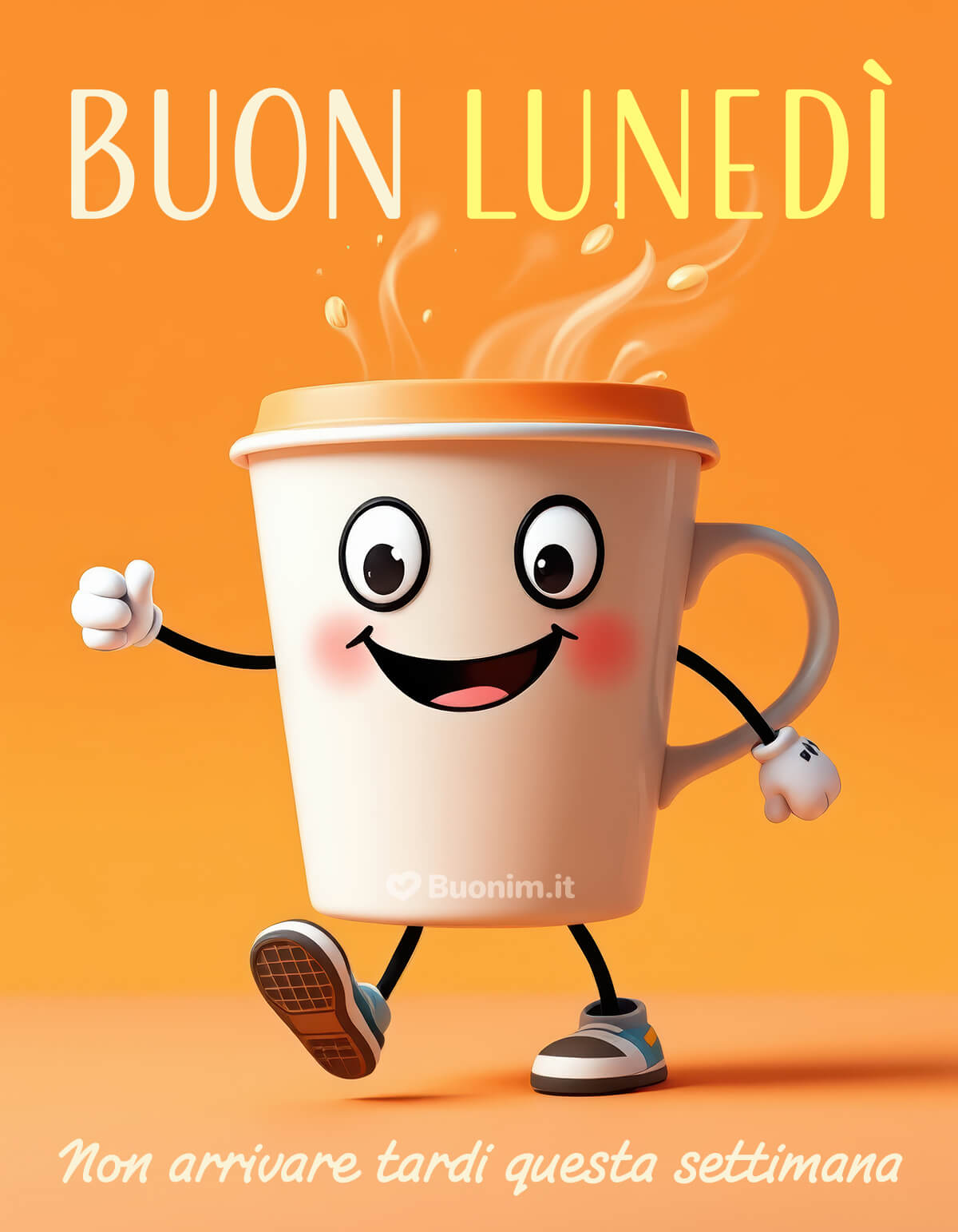 Che l’energia inizi bene, con un sorriso che scalda. Ideale come immagine di inizio settimana da condividere, ricorda che si riparte piano e con tanta dolcezza.