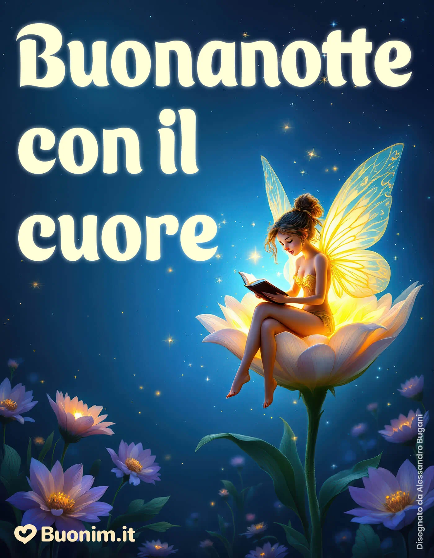 Dolce notte con le fate del sole, perché ogni sogno comincia con un pensiero bello