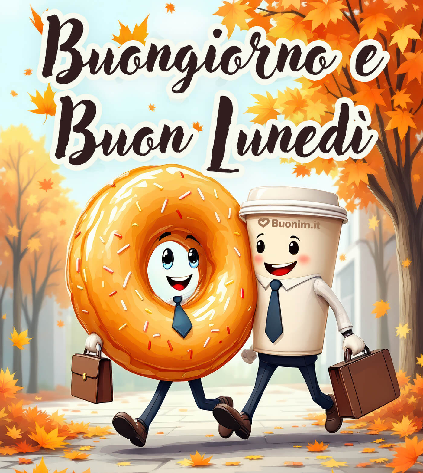 Felice lunedì autunnale con immagini nuove e gratuite da scaricare Dolcissimo buongiorno e buon lunedì autunnale luminoso