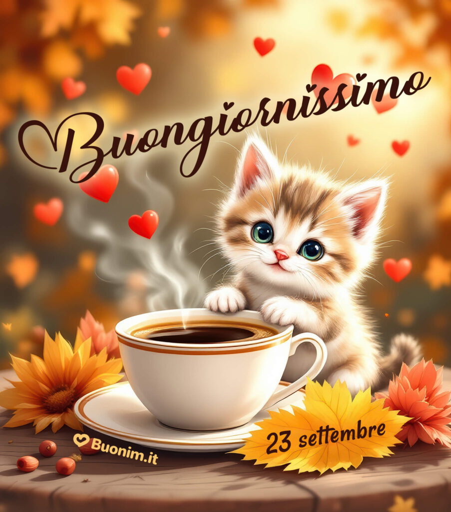 Felice 23 settembre con una cartolina nuovissima da inviare come augurio speciale