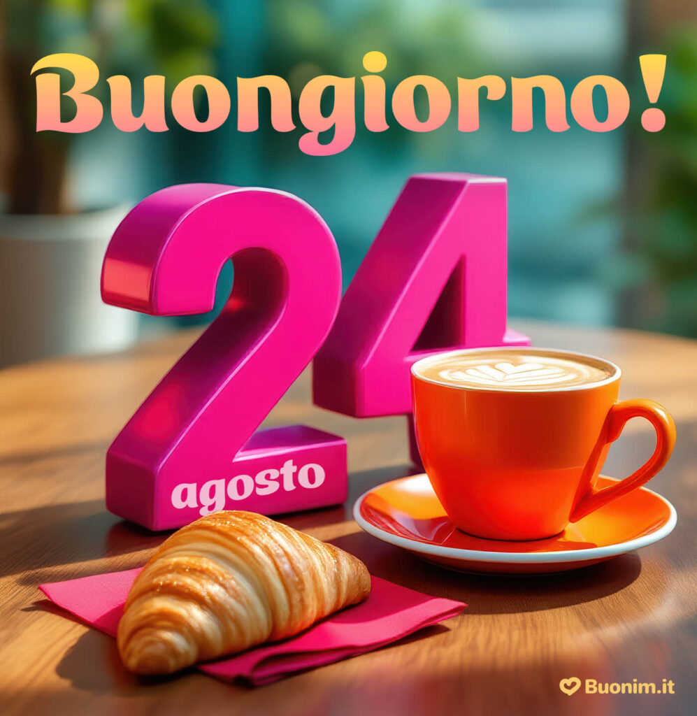 Felice 24 agosto con immagini bellissime di buongiorno per chi ami