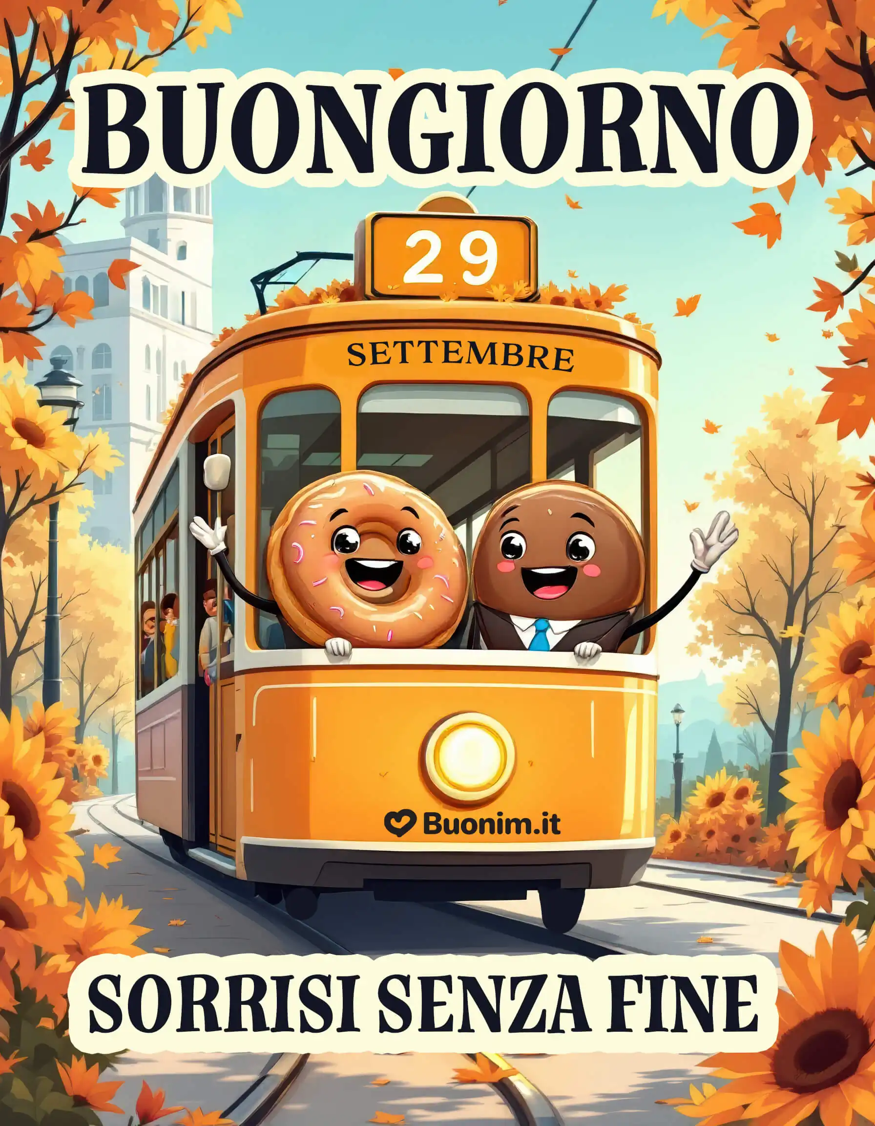 Felice 29 settembre con una cartolina nuova piena di luce e serenità