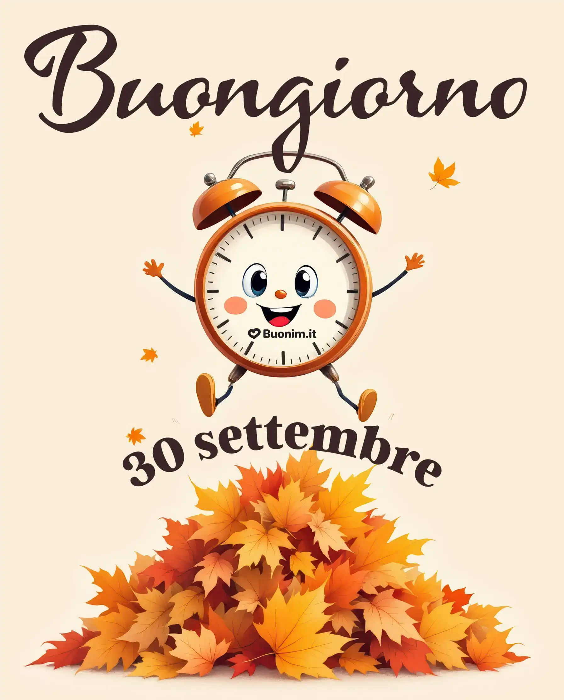 Felice 30 settembre con una cartolina nuova che profuma di affetto e dolcezza