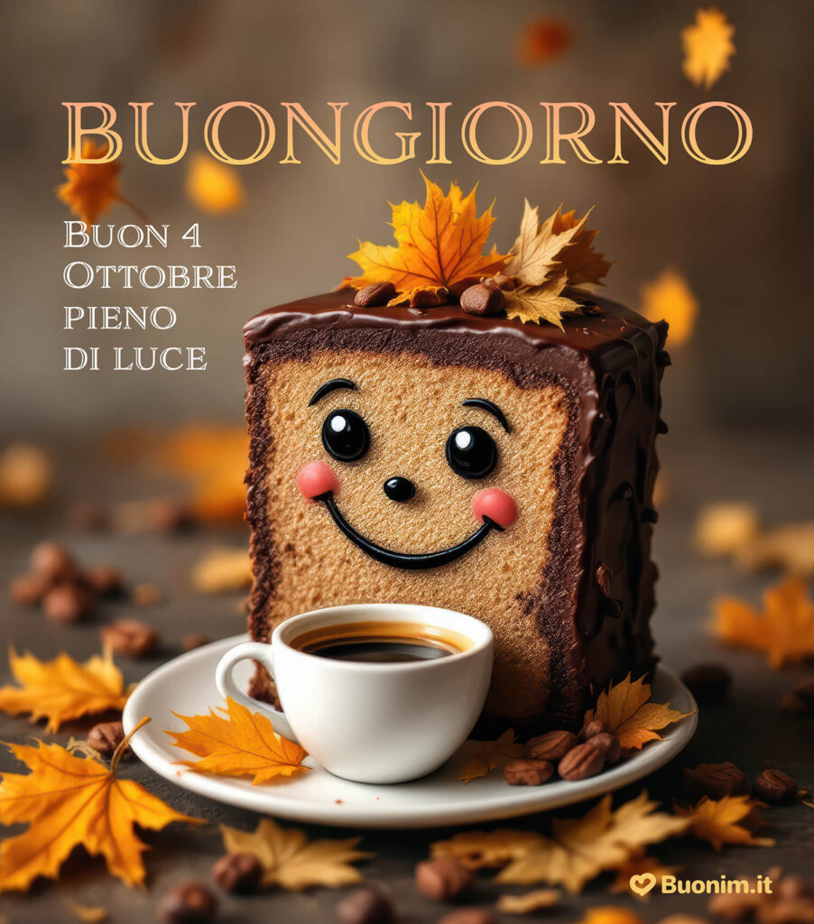 Felice 4 Ottobre con una cartolina nuova che porta serenità e abbracci sinceri