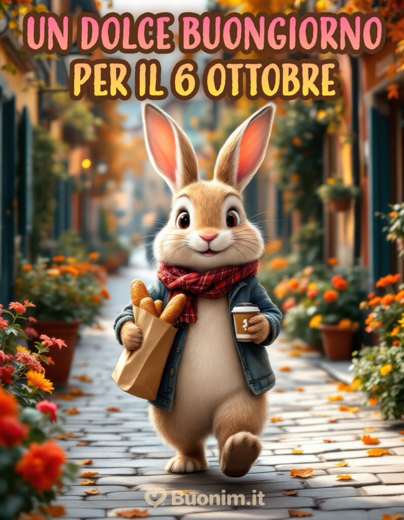 Felice 6 Ottobre a te con un abbraccione che porta luce e serenità nel cuore