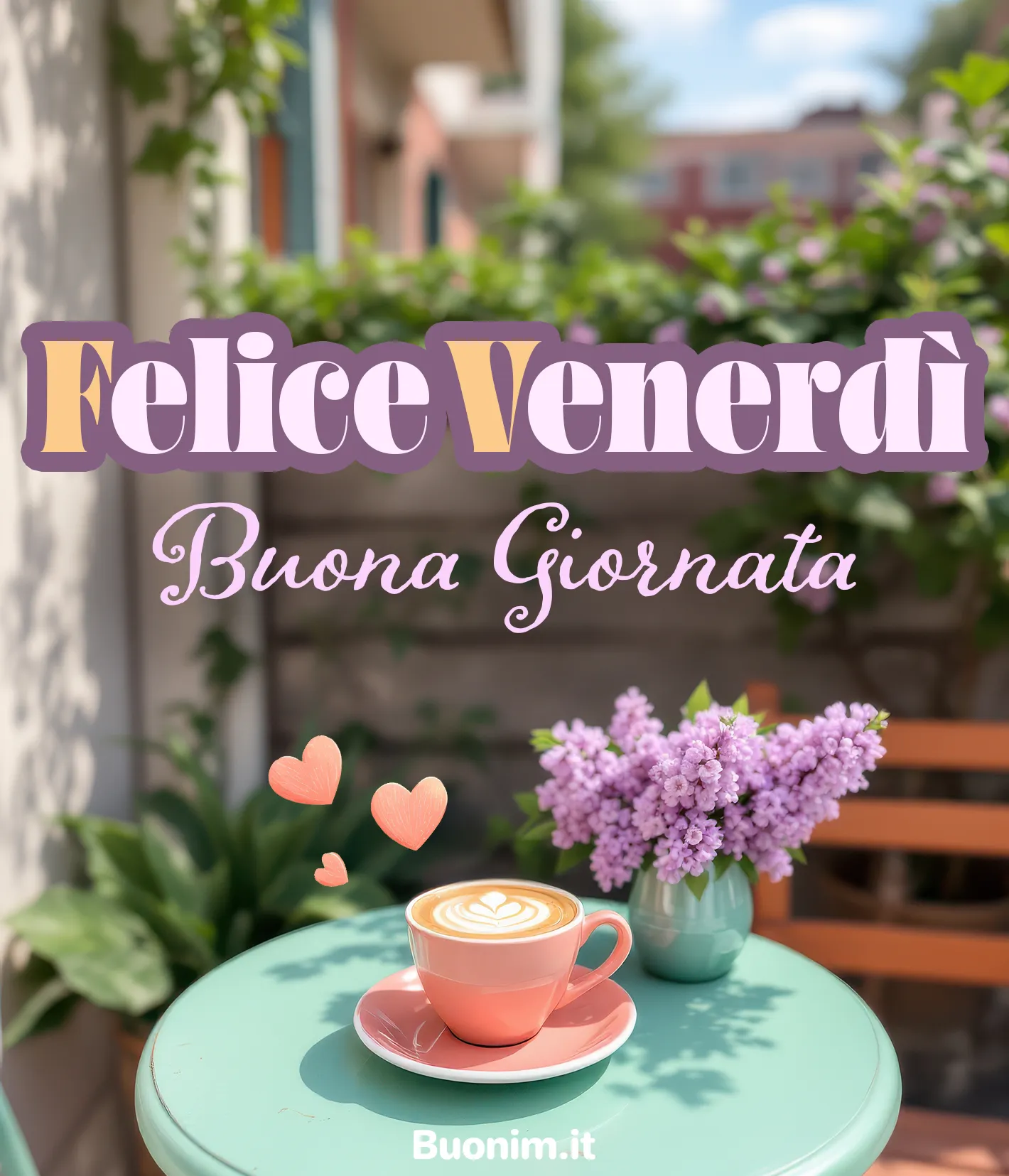 Felice Venerdì mattina con caffè e lillà Tra luce morbida e profumo di fiori, questo buongiorno di venerdì porta dolcezza. Condividilo con chi ami e augura una buona giornata leggera, con un sorriso in più.