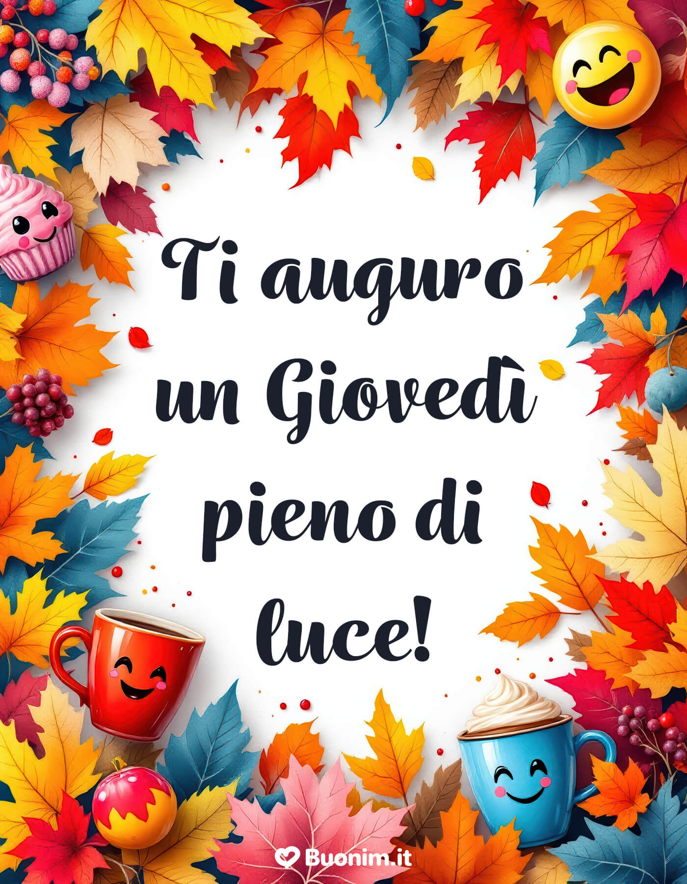 Ti auguro un buon giovedì autunnale pieno di abbracci e dolcezza Felice giovedì autunnale con dolcezza e sorrisi