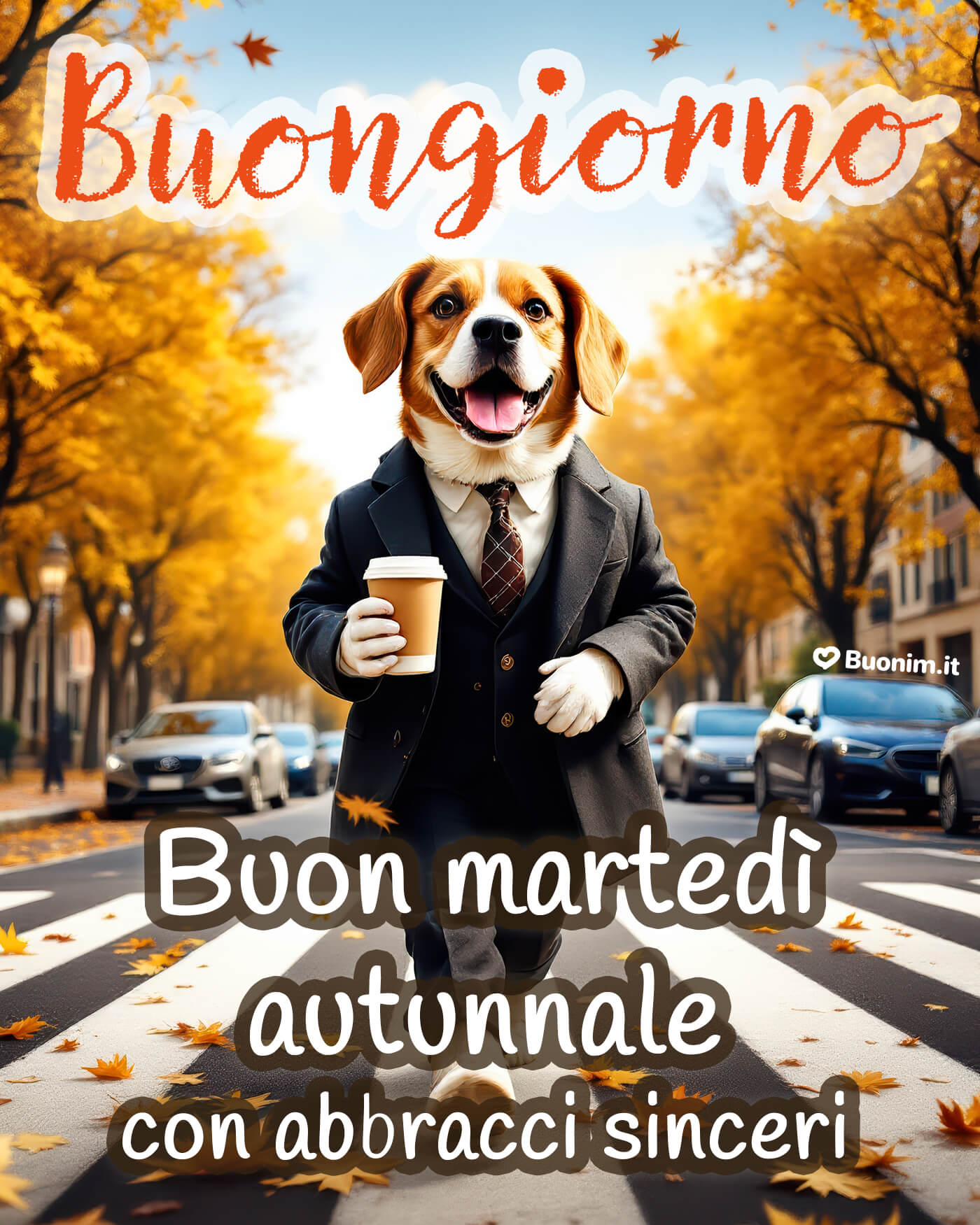Buongiorno e buon martedì autunnale con immagini nuove gratis per WhatsApp Felice martedì autunnale con tanta serenità dentro l’anima