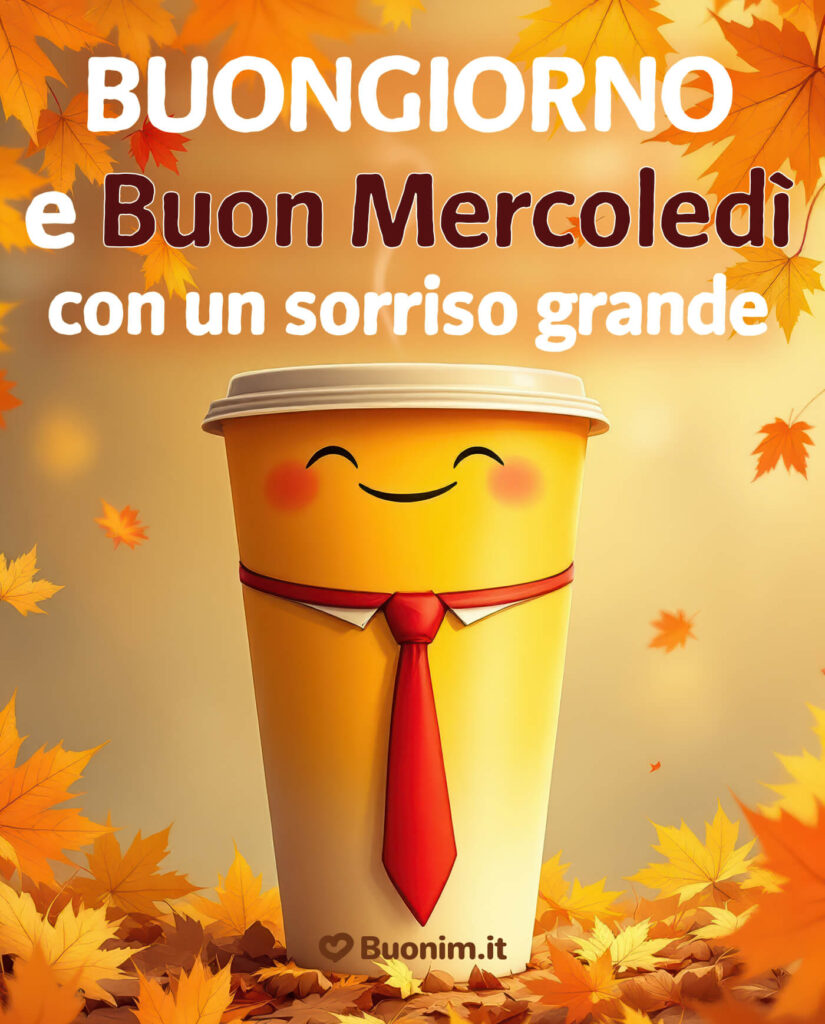 Felice mercoledì autunnale con abbracci e sorrisi d’ottobre