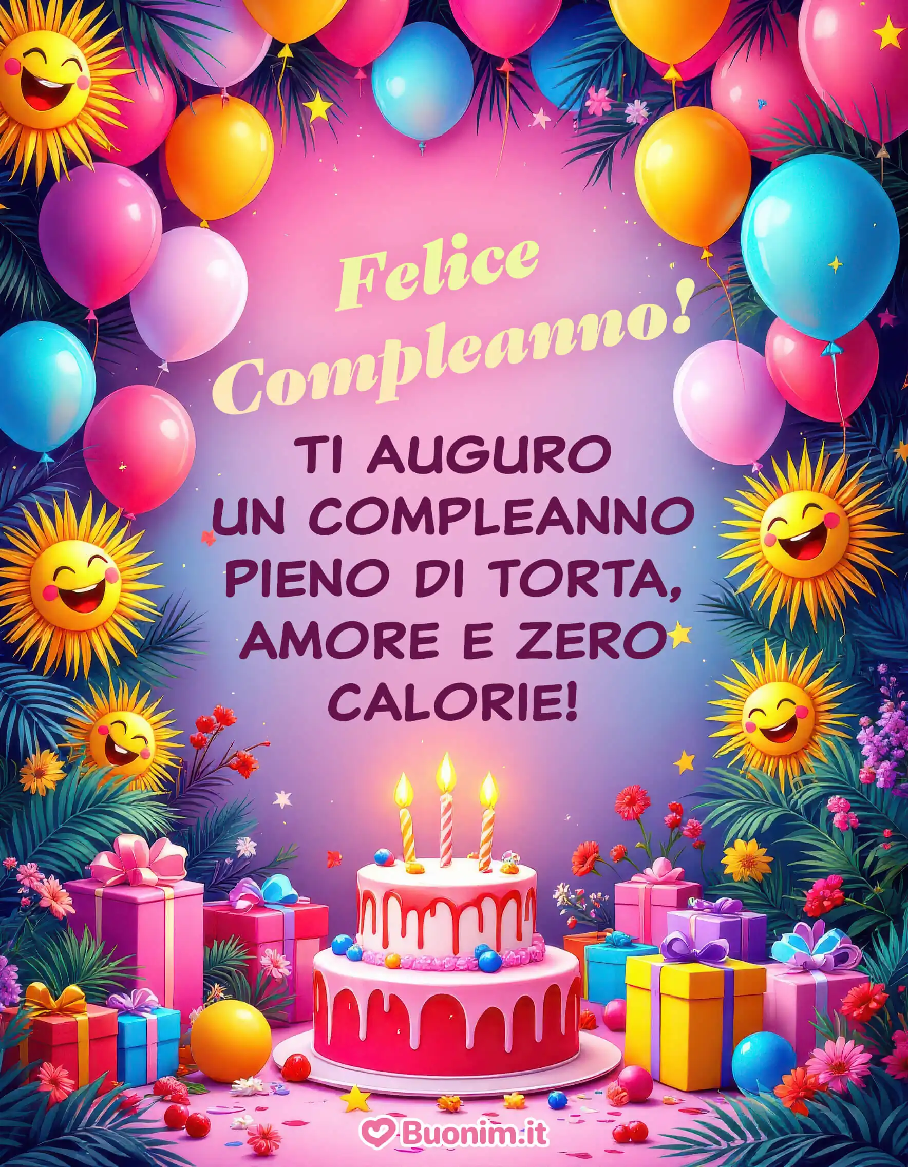 Scintille, pacchetti e candeline che brillano come stelle. Che il tuo giorno sia una cascata di risate, amore e dolcezza infinita. Brindiamo alla tua felicità.