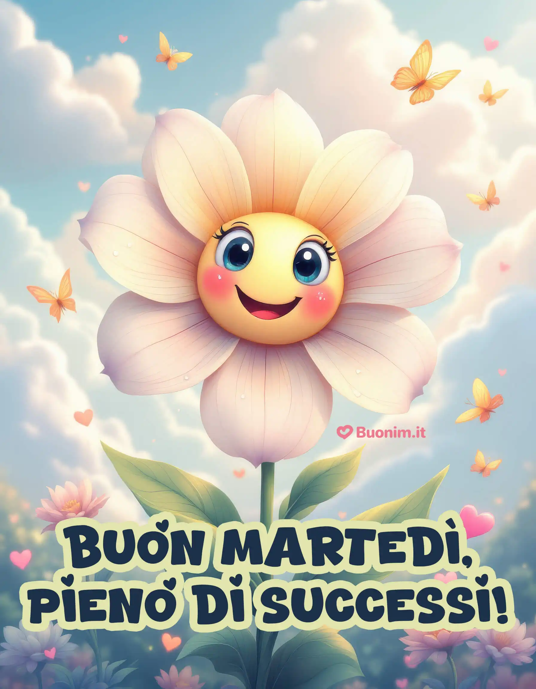 Raggio di sole e dolce energia per riempire il giorno di successi e allegria. Bellissima immagine di buon martedì da inviare a chi ami per augurare un inizio luminoso e felice.