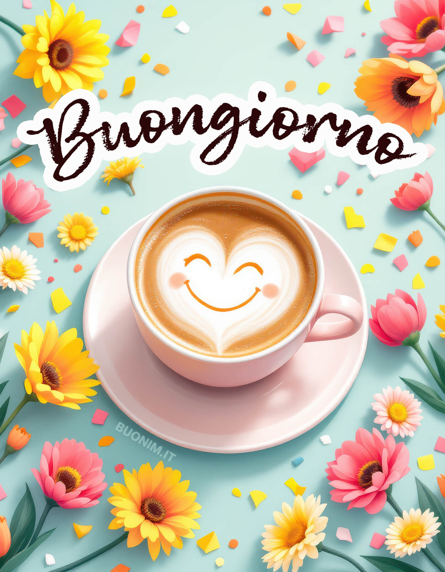 Nel caffè compare un sorriso che mette subito di buonumore. Ti auguro un 16 febbraio sereno, pieno di dolcezza, affetto e momenti da vivere con gioia.