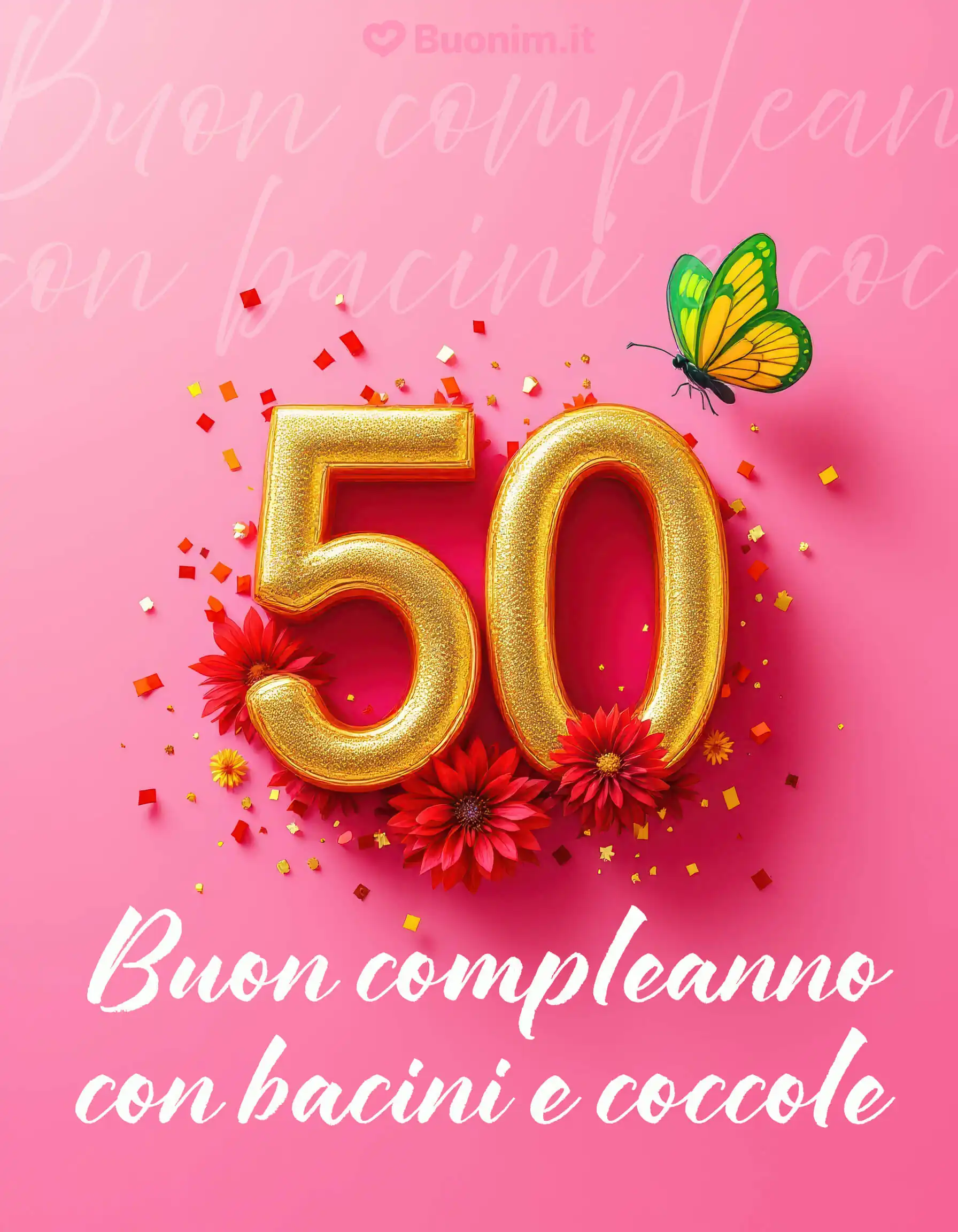 Frase di compleanno per i 50 anni donna dolce come un abbraccio e un sorriso