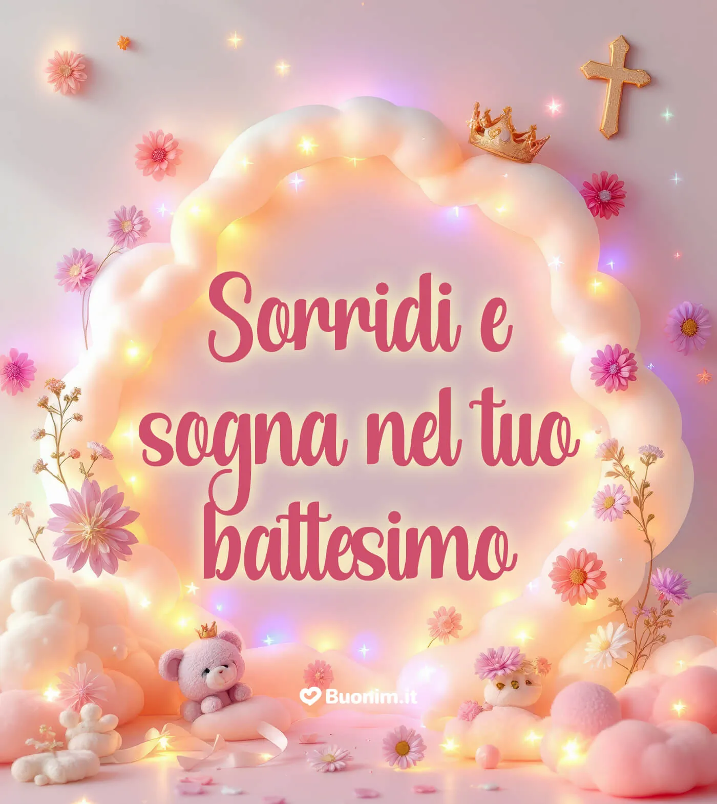 Frase per il battesimo di una bimba piena di amore e luce